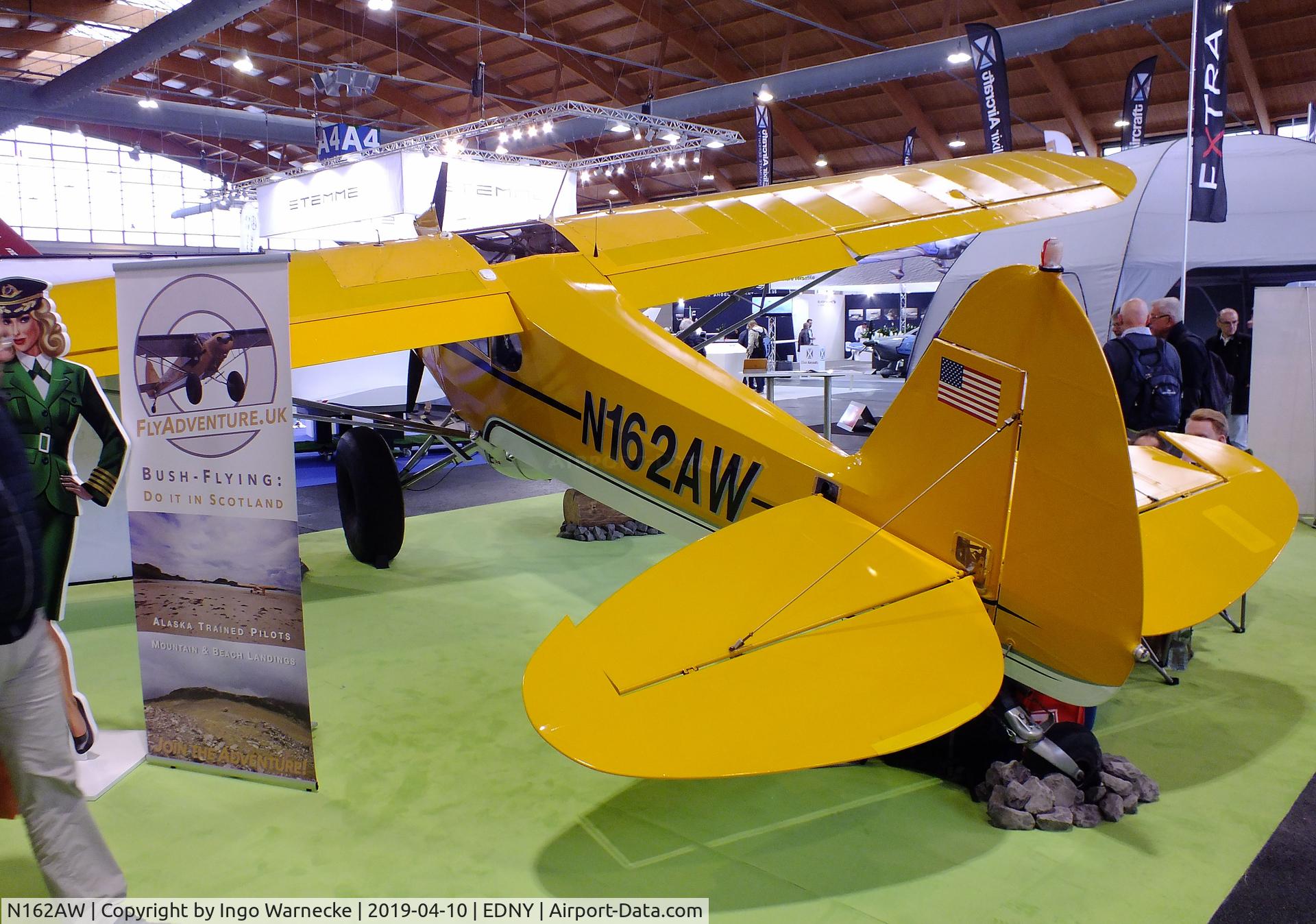 N162AW, 1981 Piper PA-18-150 Super Cub C/N 18-8109082, Piper PA-18-150 Super Cub with Alaska bushwheels at the AERO 2019, Friedrichshafen