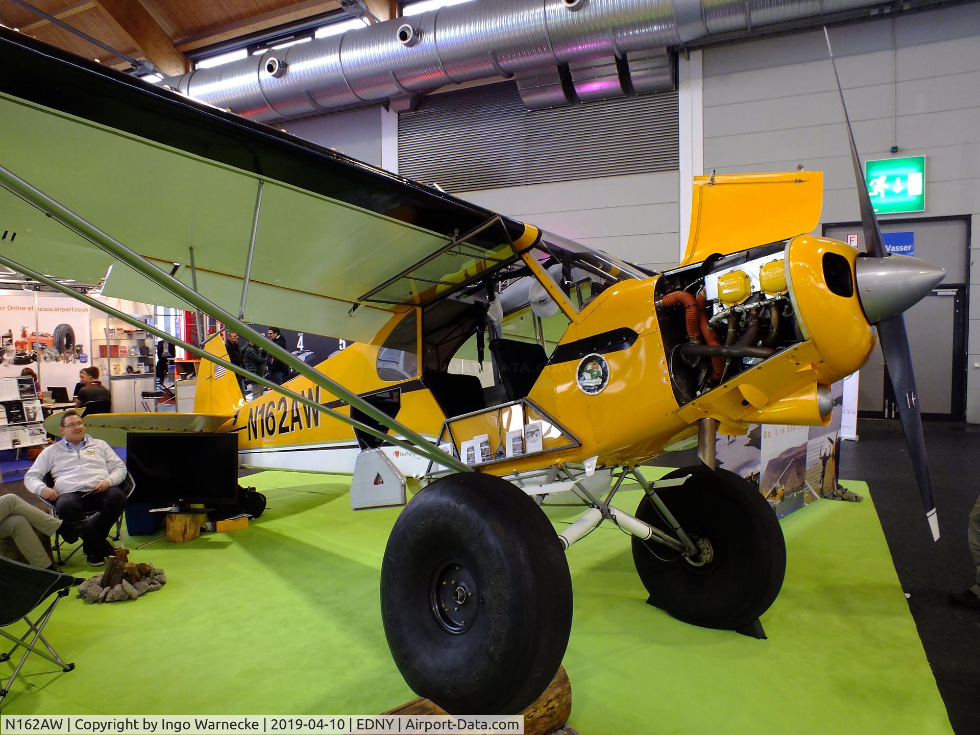 N162AW, 1981 Piper PA-18-150 Super Cub C/N 18-8109082, Piper PA-18-150 Super Cub with Alaska bushwheels at the AERO 2019, Friedrichshafen