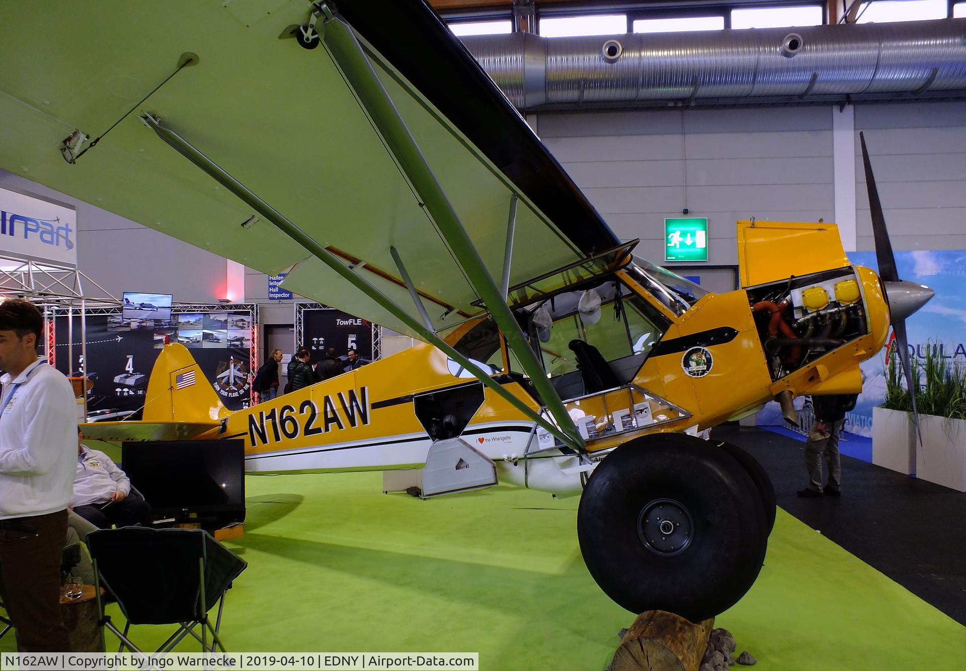 N162AW, 1981 Piper PA-18-150 Super Cub C/N 18-8109082, Piper PA-18-150 Super Cub with Alaska bushwheels at the AERO 2019, Friedrichshafen