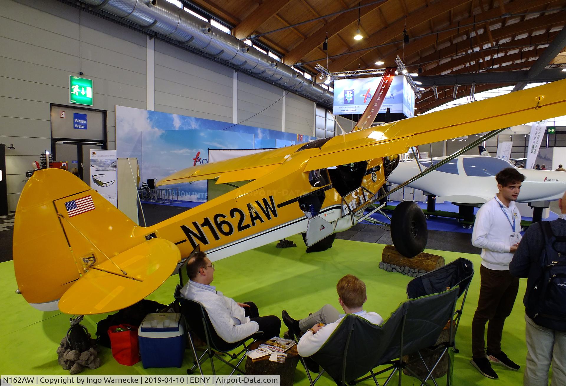 N162AW, 1981 Piper PA-18-150 Super Cub C/N 18-8109082, Piper PA-18-150 Super Cub with Alaska bushwheels at the AERO 2019, Friedrichshafen