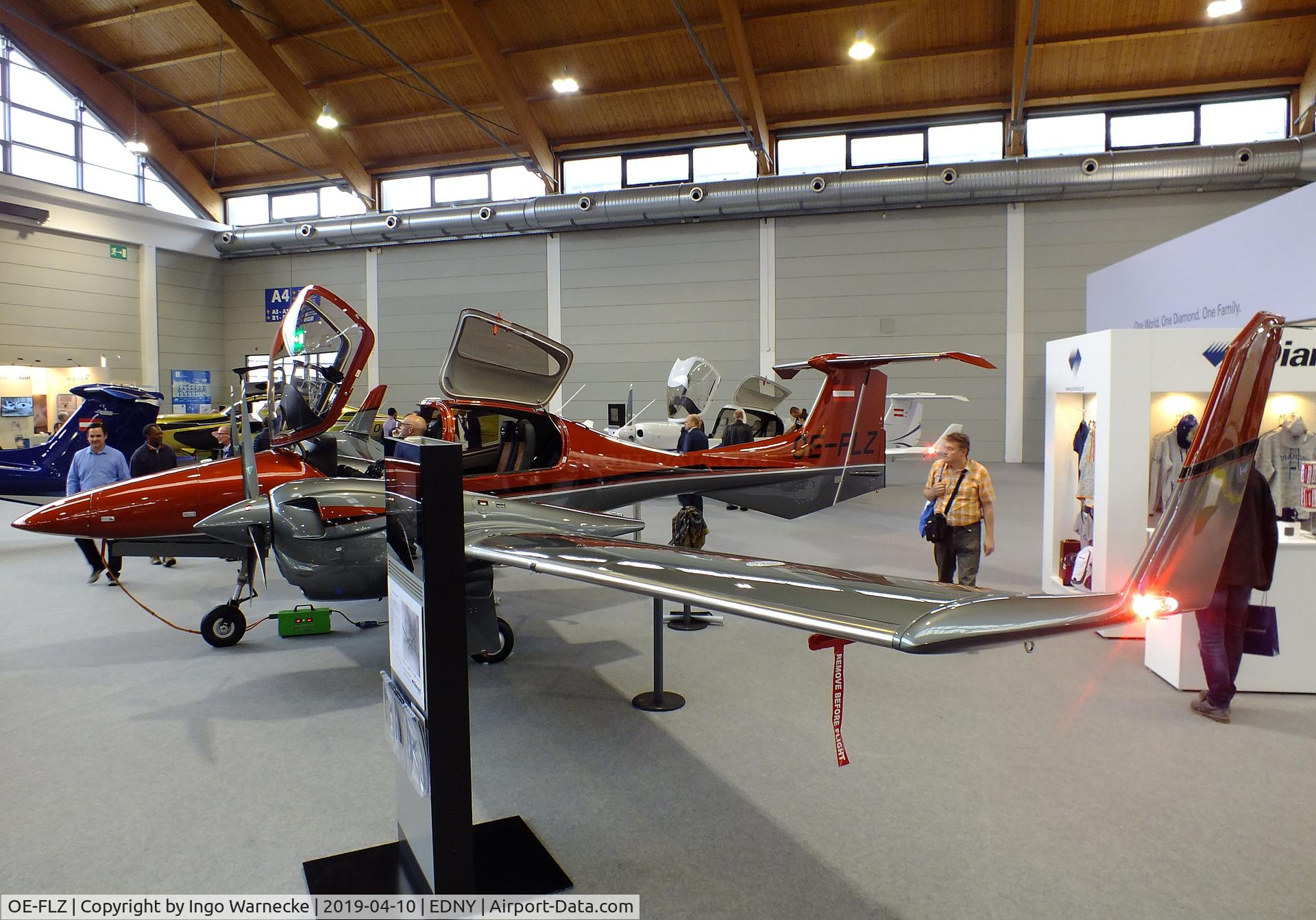 OE-FLZ, Diamond DA-42 NG Twin Star C/N 42.N351, Diamond DA-42 NG Twin Star at the AERO 2019, Friedrichshafen