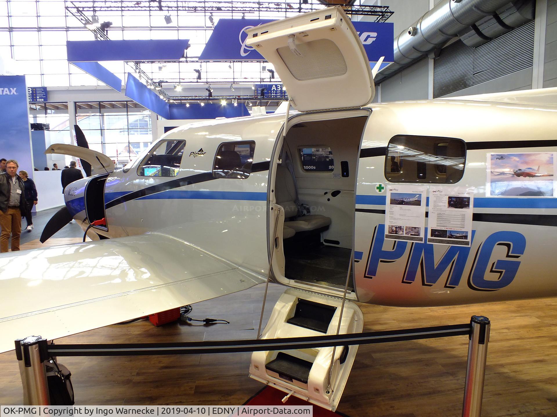 OK-PMG, 2018 Piper PA-46-350P Malibu Mirage C/N 4636725, Piper PA-46-M350 at the AERO 2019, Friedrichshafen