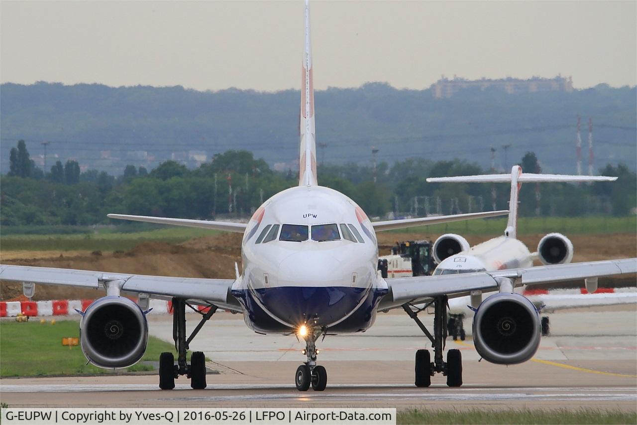 G-EUPW, 2001 Airbus A319-131 C/N 1440, Airbus A319-131, Lining up rwy 08, Paris-Orly Airport (LFPO-ORY)