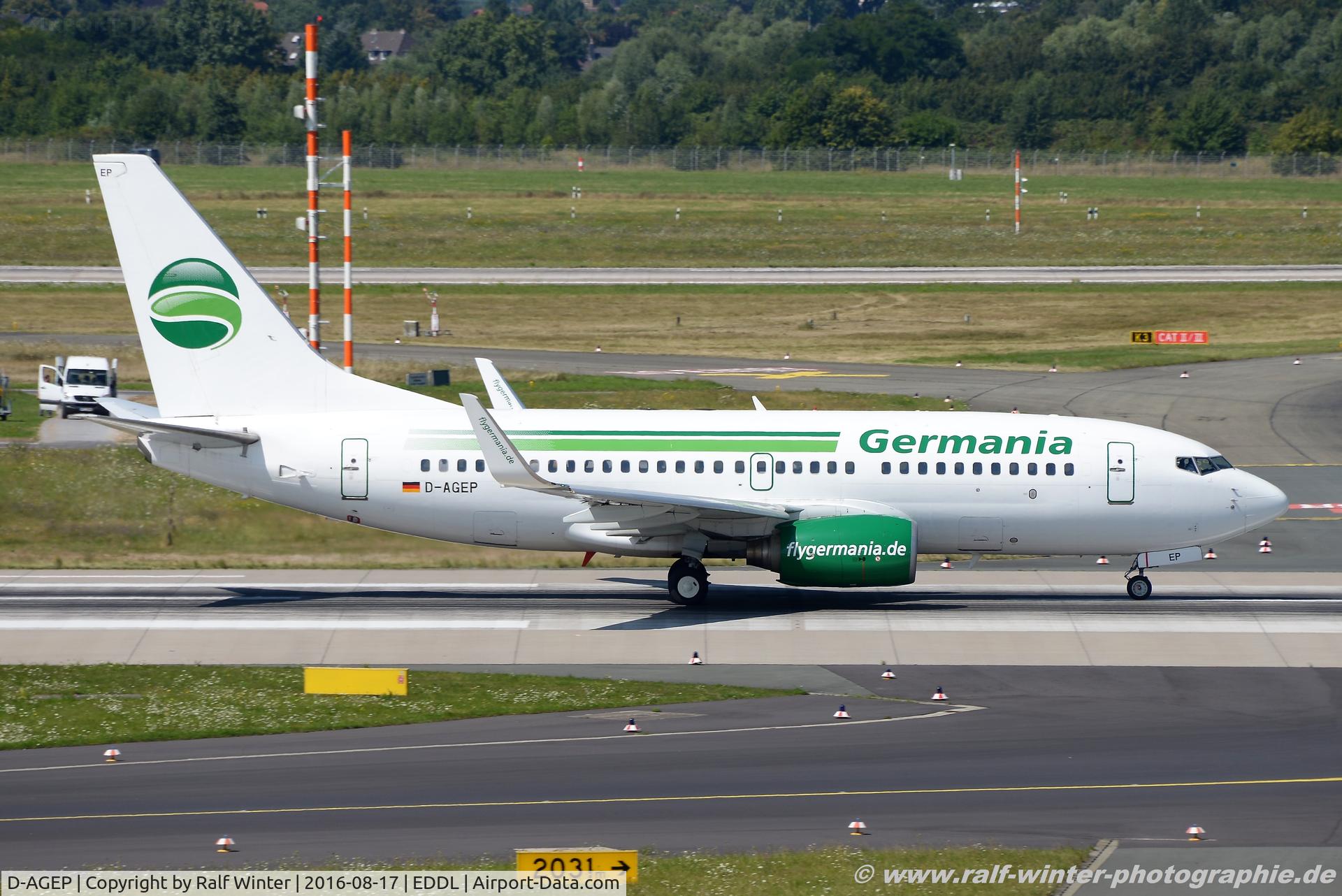D-AGEP, 1998 Boeing 737-75B C/N 28102, Boeing 737-75B(W) - ST GMI Germania - 28102 - D-AGEP - 17.08.2016 - DUS