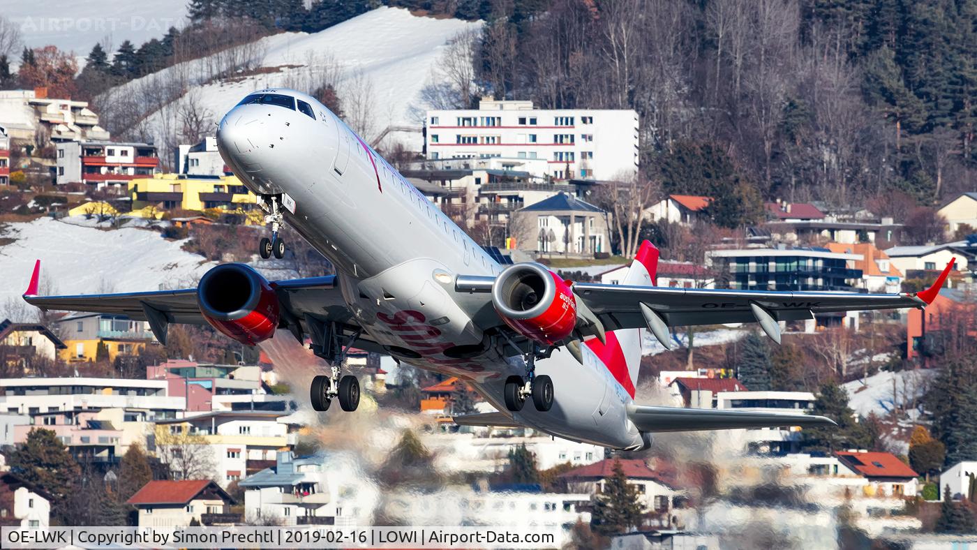 OE-LWK, 2012 Embraer 195LR  (ERJ-190-200LR) C/N 19000523, OE-LWK @ Innsbruck Airport