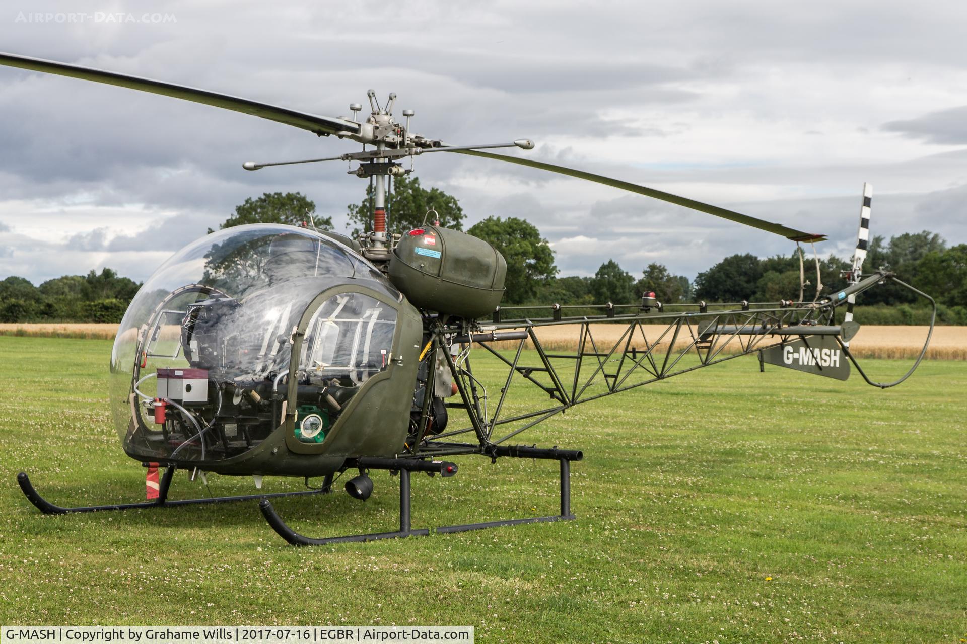 G-MASH, 1969 Westland AB-47G-4A C/N WA725, Bell 47G-4A G-MASH, Breighton 16/7/17