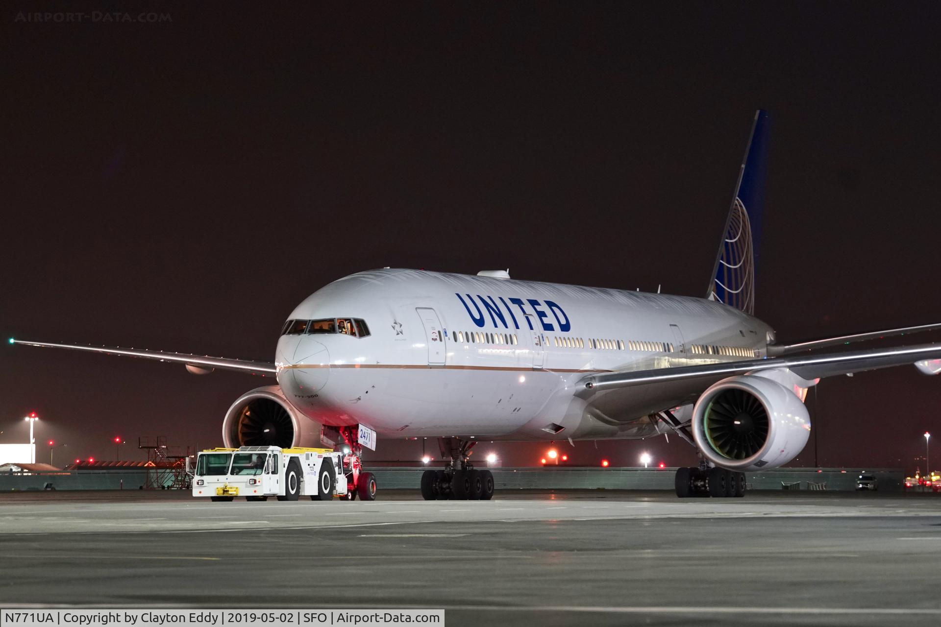 N771UA, 1995 Boeing 777-222 C/N 26932, SFO 2019.