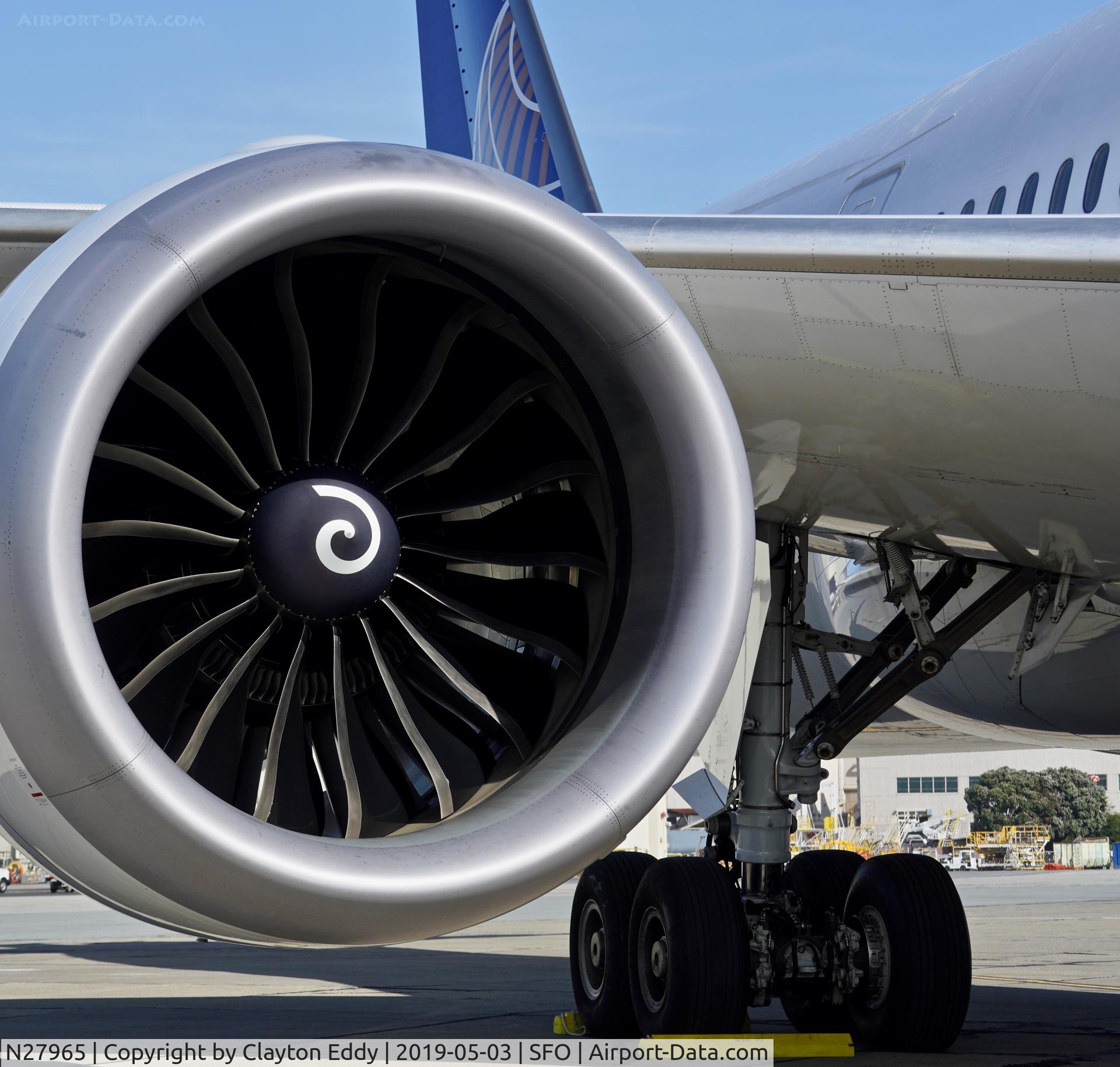 N27965, 2016 Boeing 787-9 Dreamliner C/N 37815, SFO 2019.