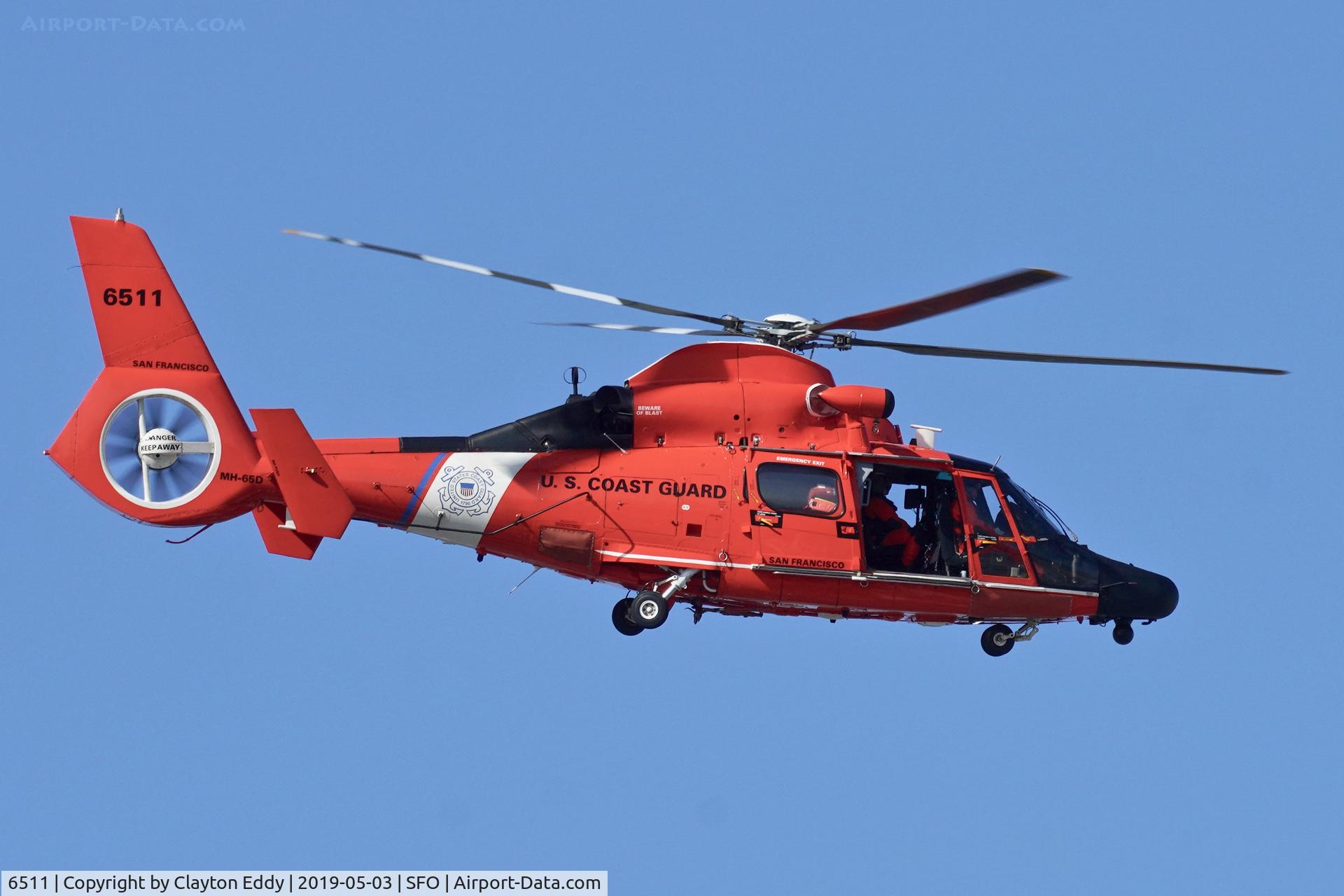 6511, Aerospatiale HH-65C Dolphin C/N 6121, SFO 2019.