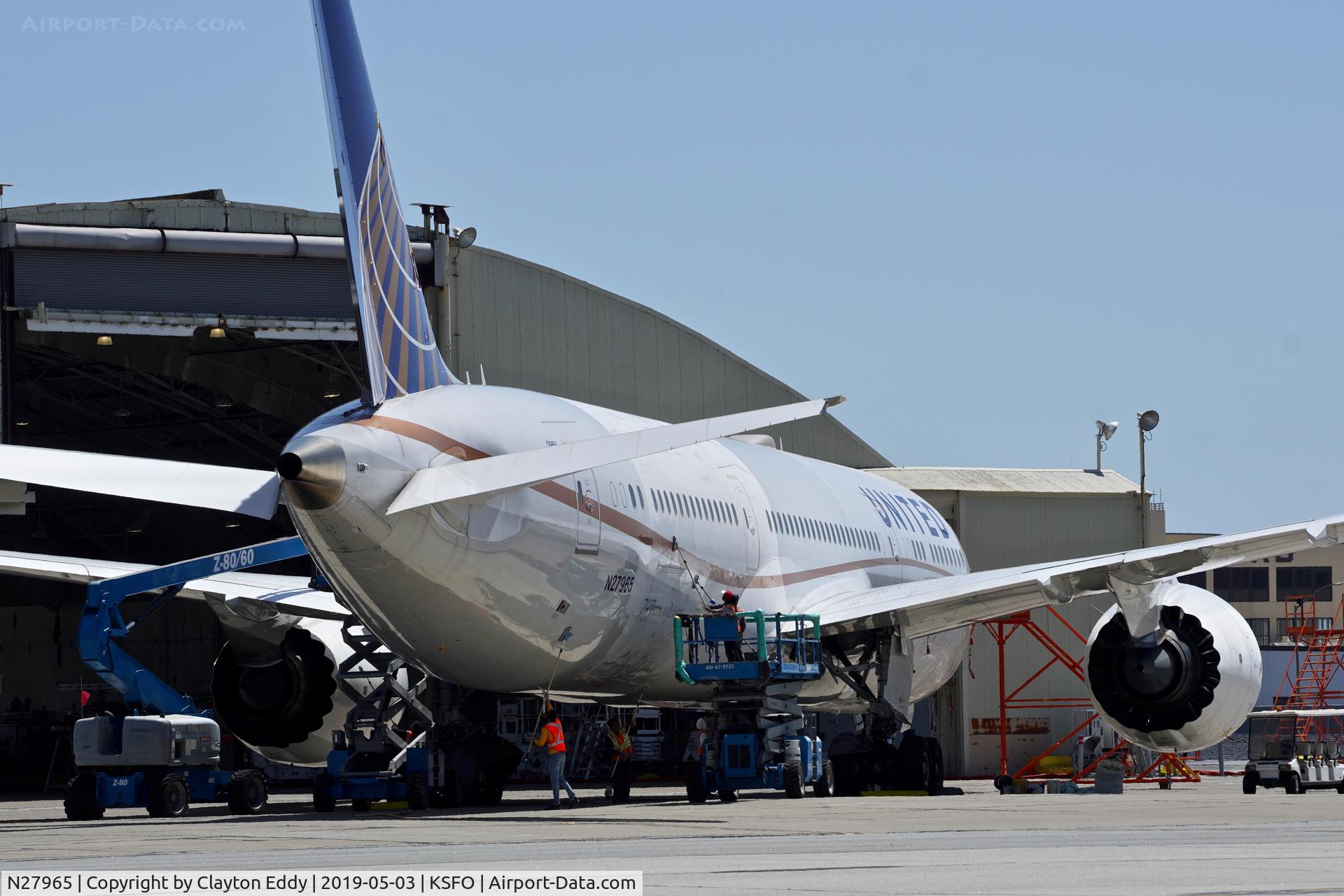 N27965, 2016 Boeing 787-9 Dreamliner C/N 37815, SFO 2019.