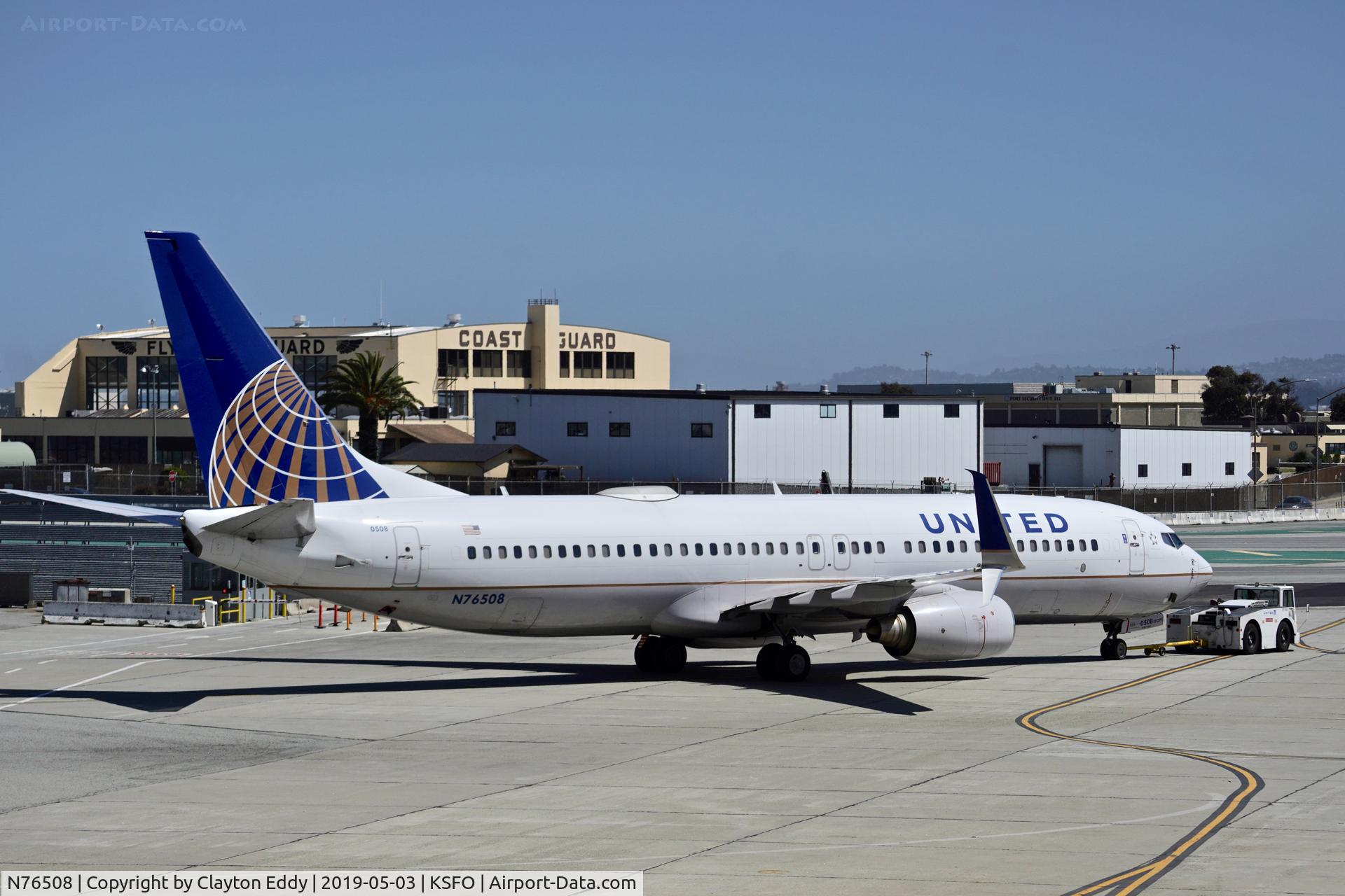 N76508, 2008 Boeing 737-824 C/N 31639, SFO 2019.