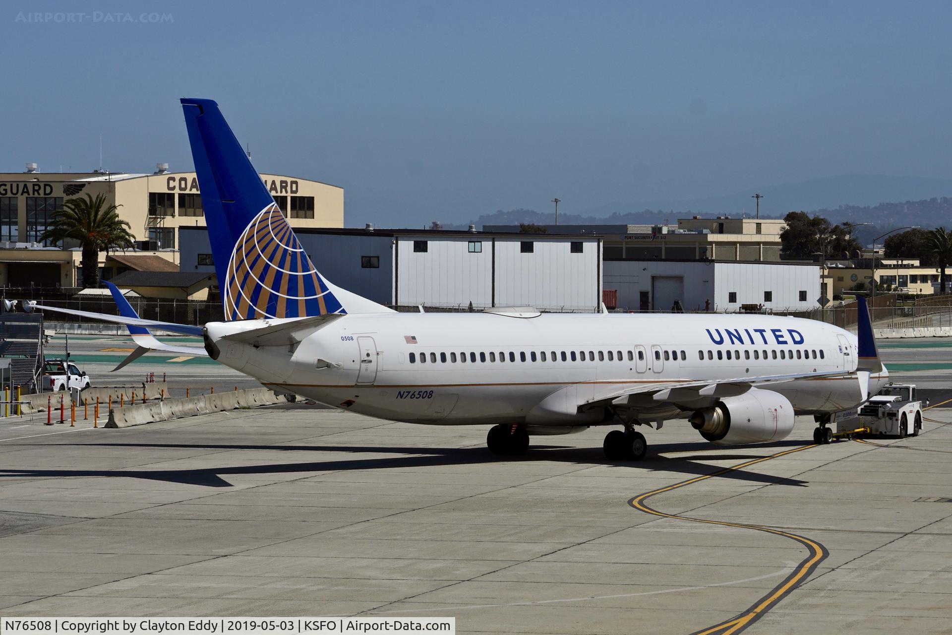 N76508, 2008 Boeing 737-824 C/N 31639, SFO 2019.