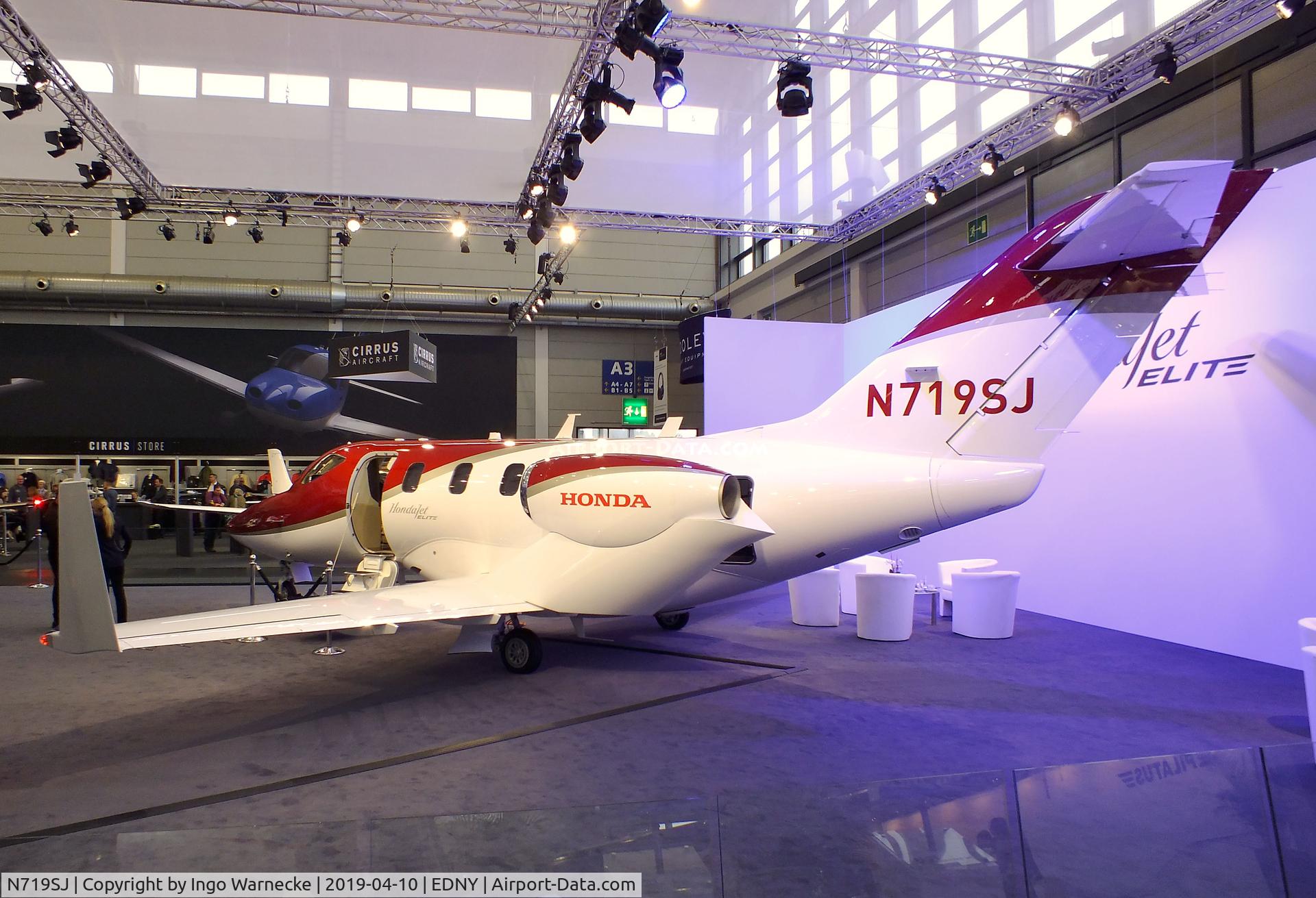 N719SJ, 2019 Honda HA-420 HondaJet C/N 42000149, Honda HA-420 HondaJet Elite at the AERO 2019, Friedrichshafen