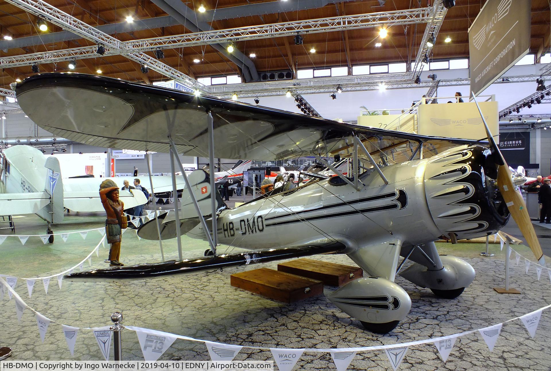 HB-DMO, Waco YMF-5C C/N F5C-8-153, Waco YMF-5C Classic at the AERO 2019, Friedrichshafen