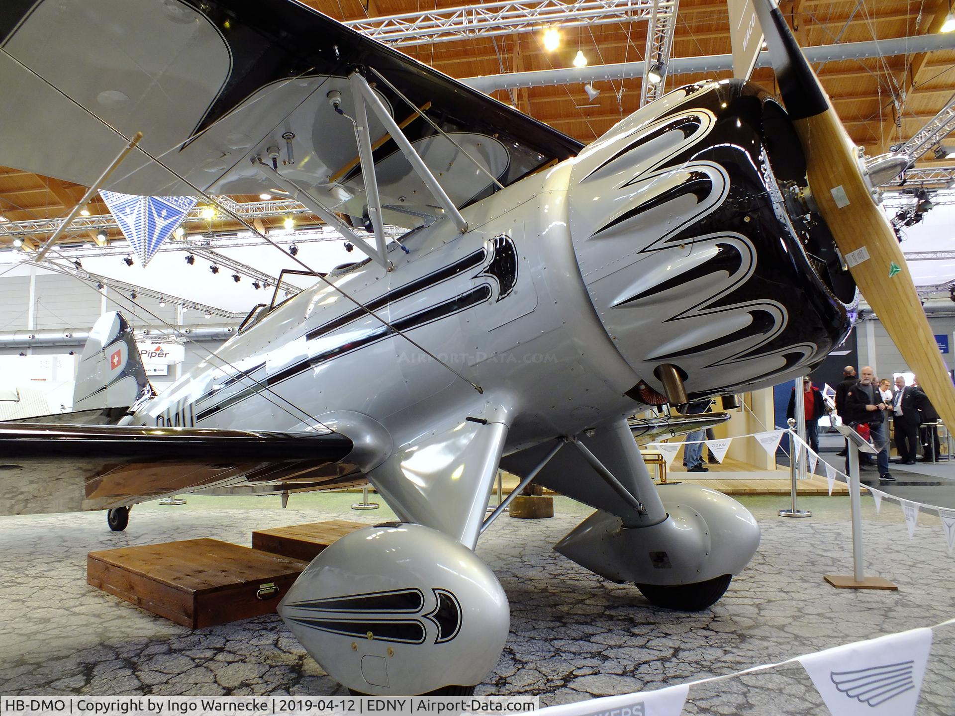 HB-DMO, Waco YMF-5C C/N F5C-8-153, Waco YMF-5C Classic at the AERO 2019, Friedrichshafen