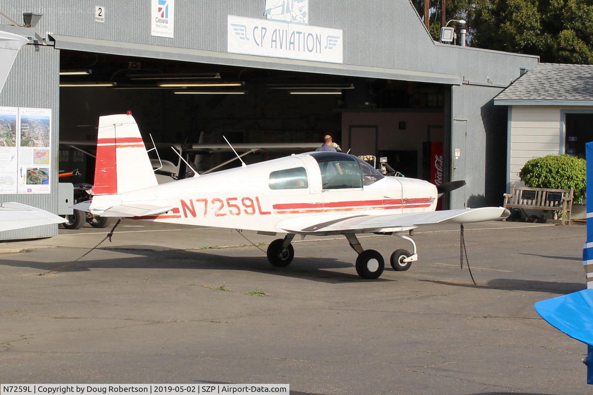 N7259L, 1972 American Aviation AA-1A Trainer C/N AA1A-0459, 1972 American Aviation AA-1A TRAINER, Lycoming O-235 108 Hp