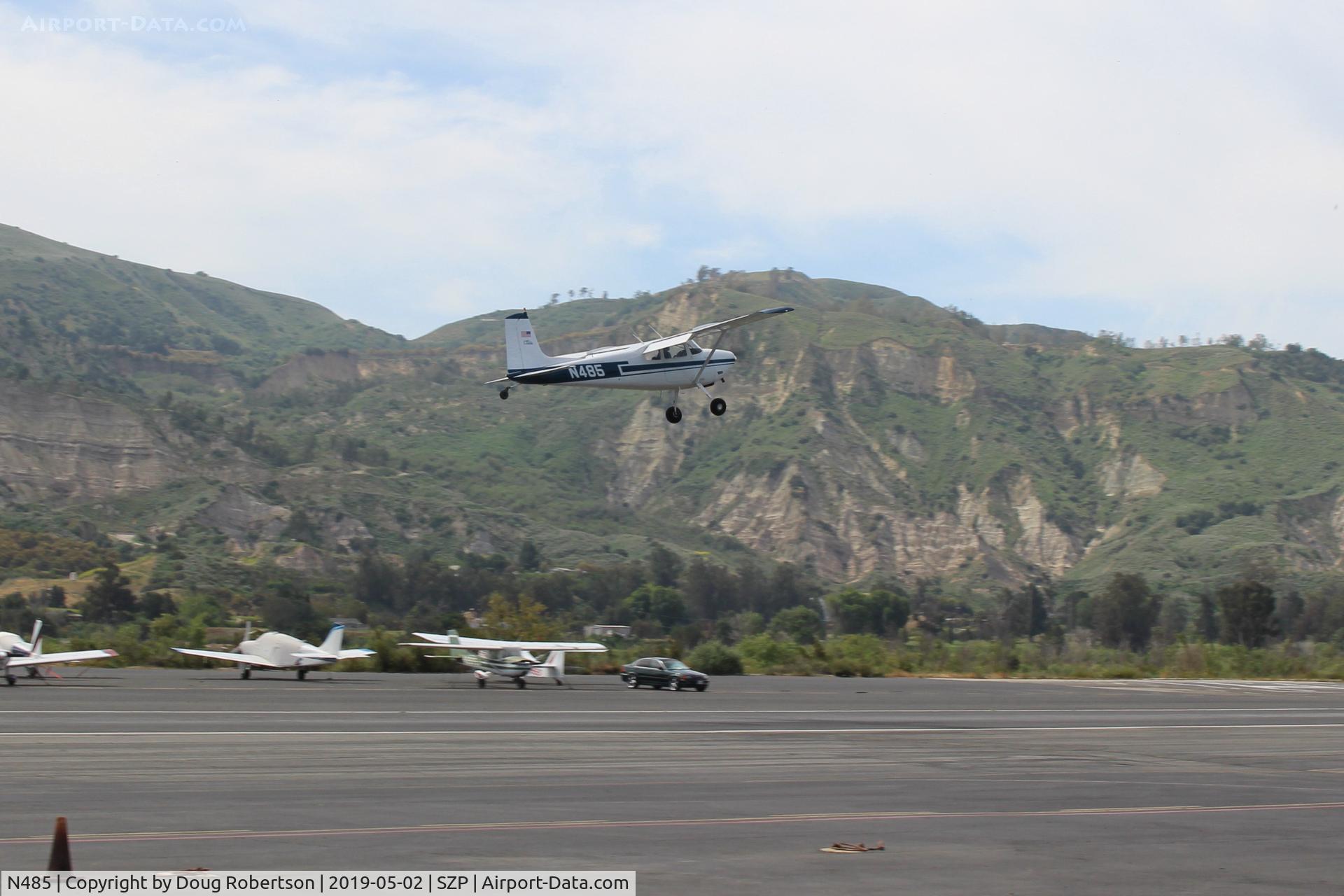 N485, 1959 Cessna 180B C/N 50595, 1959 Cessna 180B, Continental O-470 230 Hp, takeoff climb Rwy 22