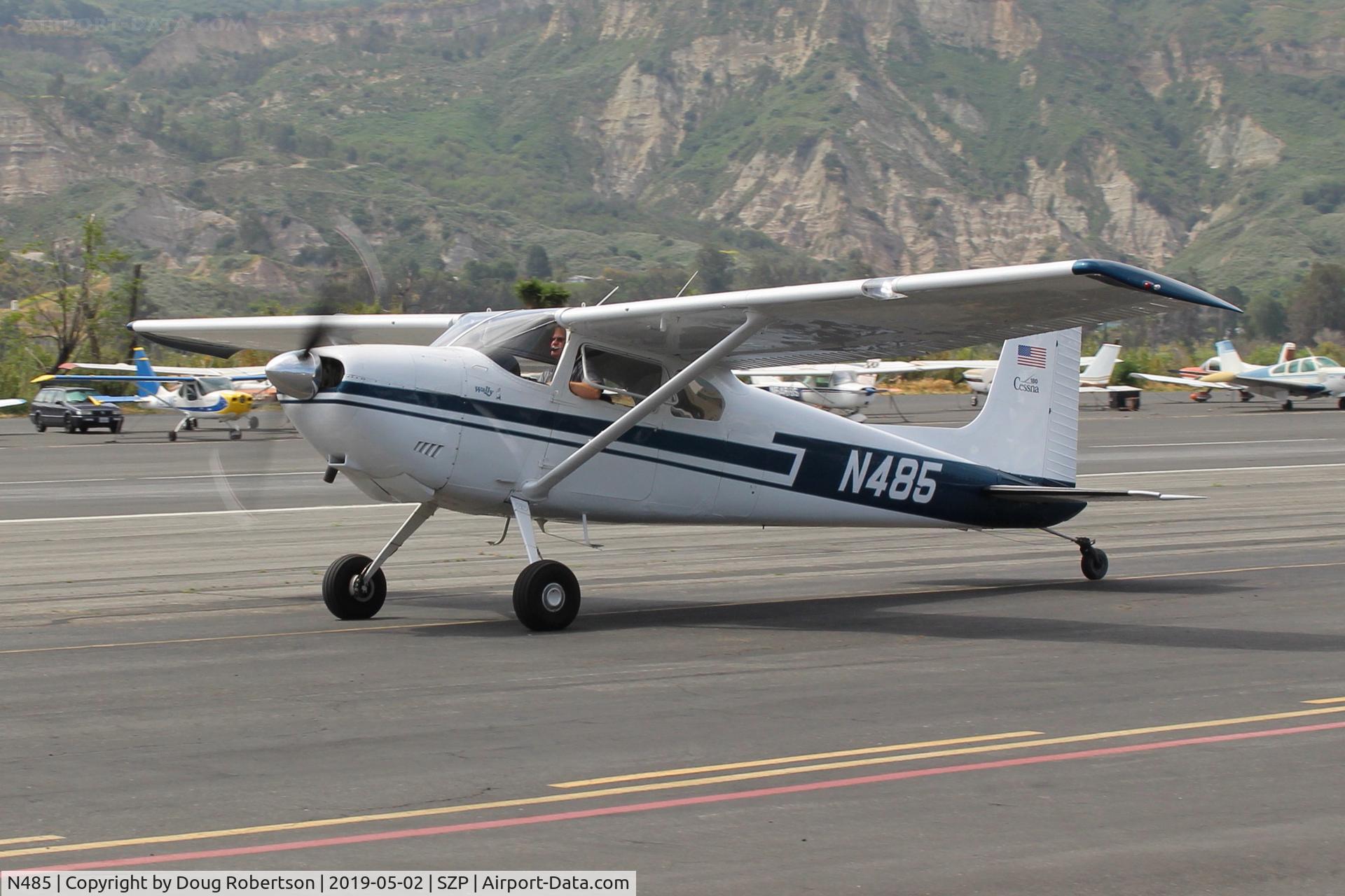 N485, 1959 Cessna 180B C/N 50595, 1959 Cessna 180B, Continental O-470 230 Hp, taxi back