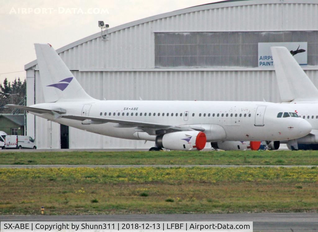 SX-ABE, 2005 Airbus A319-132 C/N 2396, Parked... returned to lessor... partial Wataniya c/s, no titles