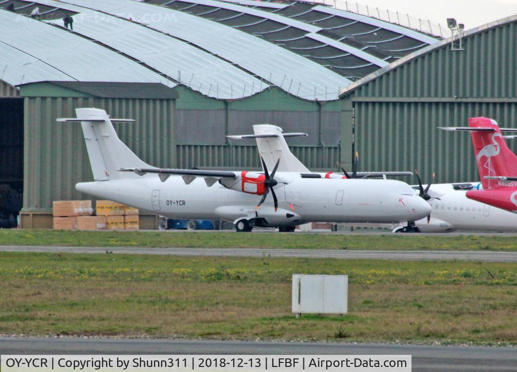 OY-YCR, 2012 ATR 72-600 C/N 1027, Parked in all white without titles. Ex. PR-ATQ