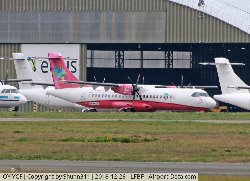 OY-YCF, 2011 ATR 72-600 C/N 969, Stored @ LFBF in still 'La Ville Rose' c/s... AZUL titles removed... Ex. PR-ATB