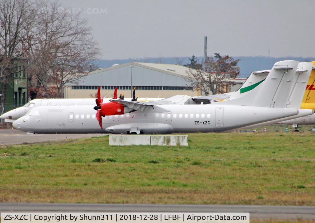 ZS-XZC, 2013 ATR 72-600 (72-212A) C/N 1076, Stored @ LFBF in all white c/s... First ATR72-600 for Solenta Aviation