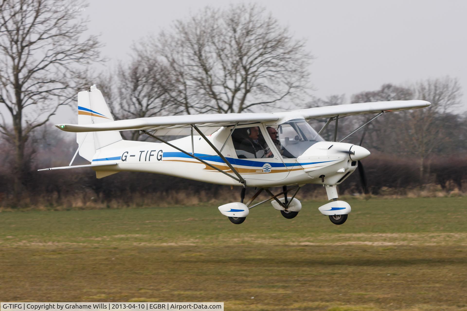 G-TIFG, 2010 Comco Ikarus C42 FB80 C/N 1009-7119, Ikarus C42 FB80 G-TIFG Ikarus Flying Group, Breighton 10/4/13