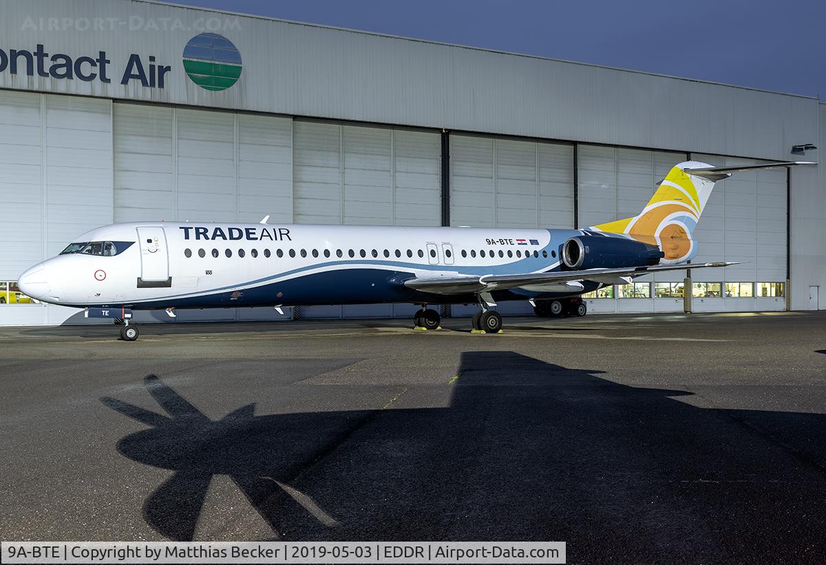 9A-BTE, 1992 Fokker 100 (F-28-0100) C/N 11416, 9A-BTE