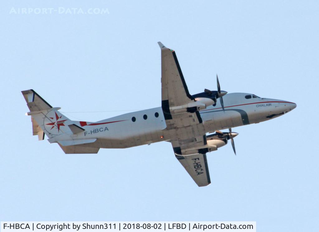 F-HBCA, 1995 Beech 1900D C/N UE-188, Climbing after take-off...