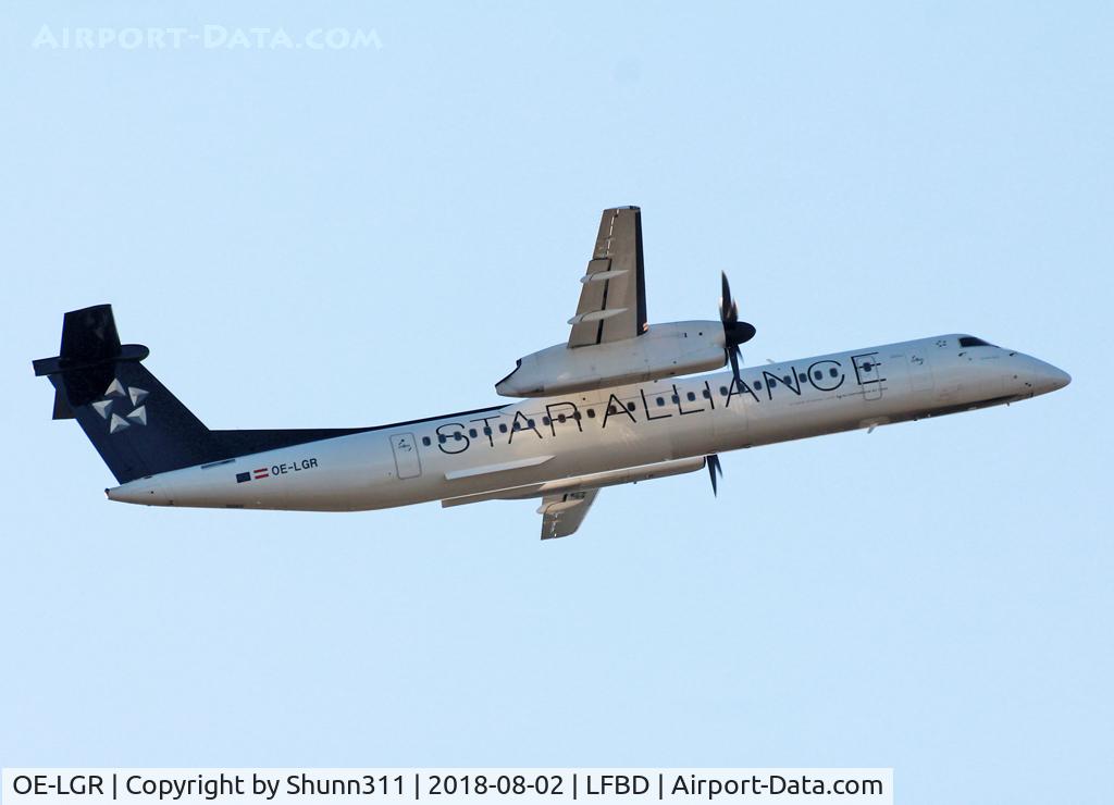 OE-LGR, 2001 De Havilland Canada DHC-8-402Q Dash 8 C/N 4045, Climbing after take off... Swiss flight...