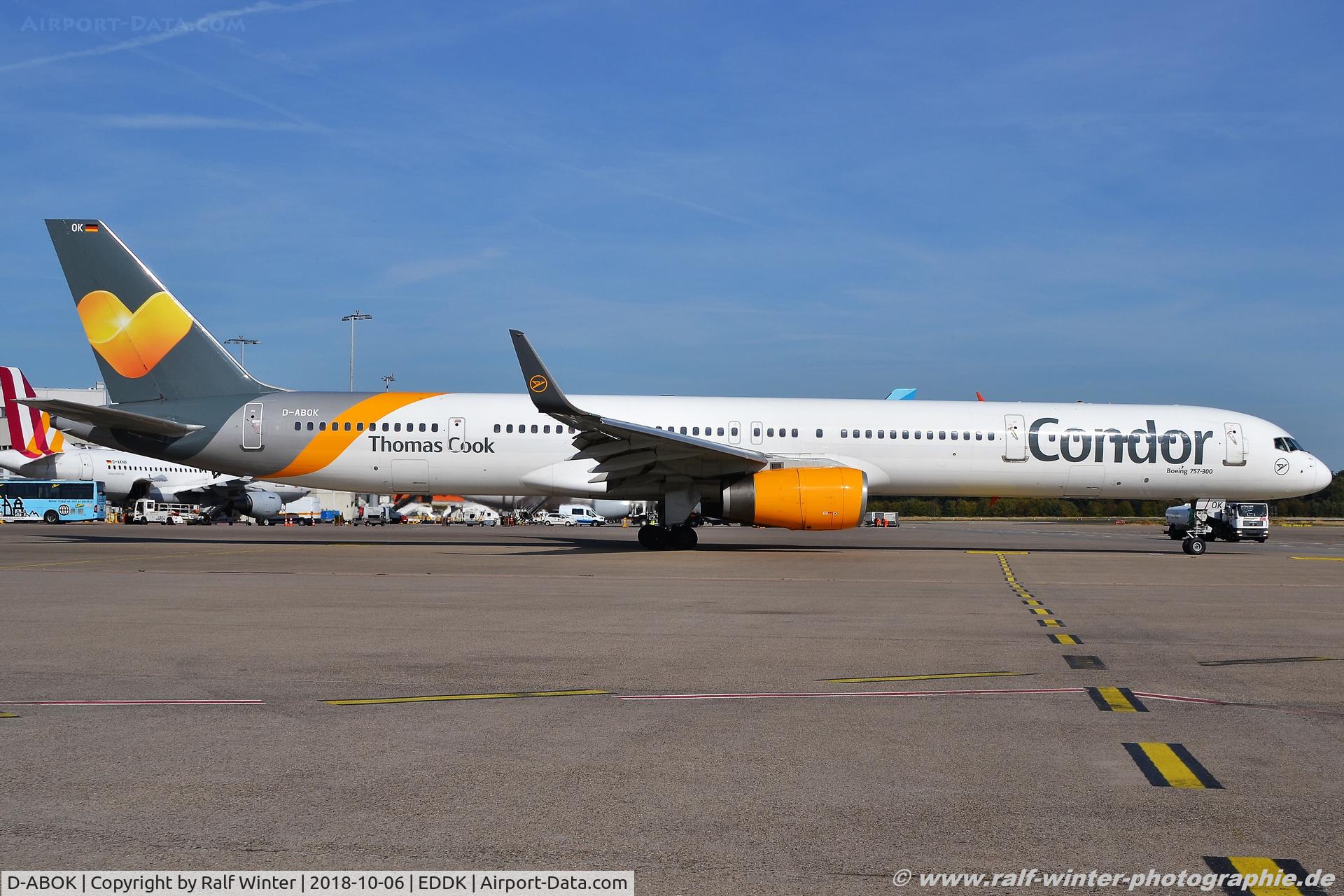 D-ABOK, 2000 Boeing 757-330 C/N 29020, Boeing 757-300 - DE CFG Condor 'Thomas Cook' - 29020 - D-ABOK - 06.10.2018 - CGN