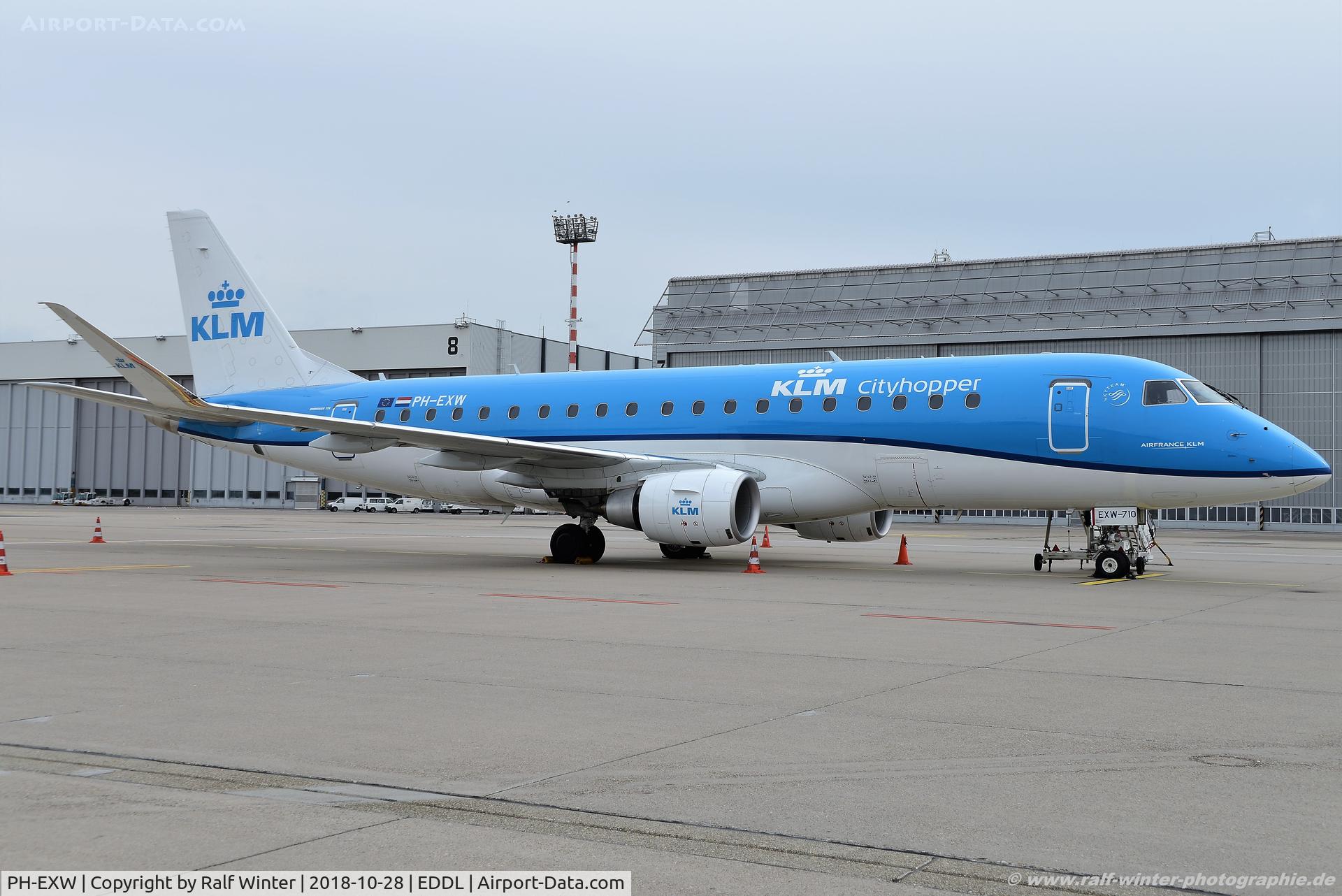 PH-EXW, 2018 Embraer ERJ-175STD (ERJ-170-200) C/N 17000710, Embraer ERJ-175STD 170-200 - WA KLC KLM Cityhopper - 17000710 - PH-EXW - 28.10.2018 - DUS