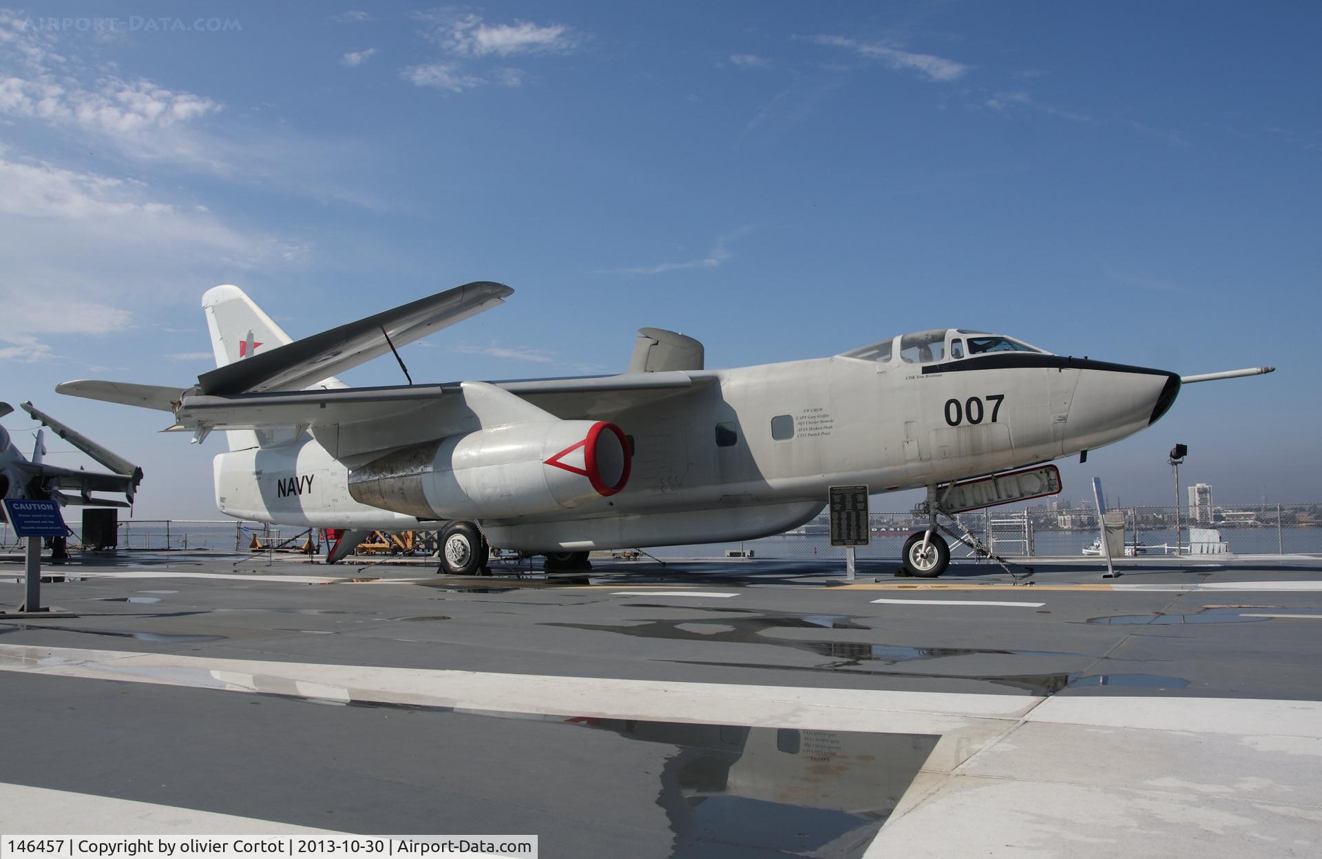 146457, Douglas EA-3B Skywarrior C/N 12409, view from the deck of USS Yorktown