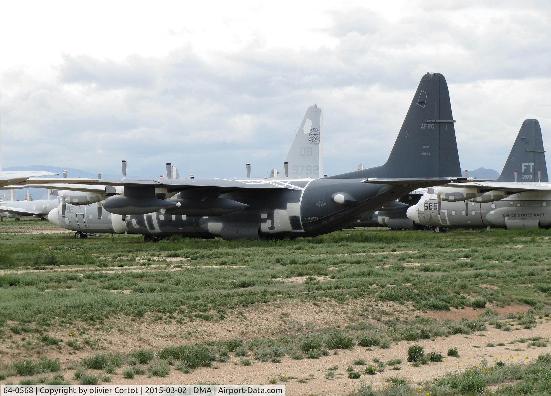 64-0568, 1964 Lockheed MC-130E Hercules C/N 382-4086, stored at Davis Monthan