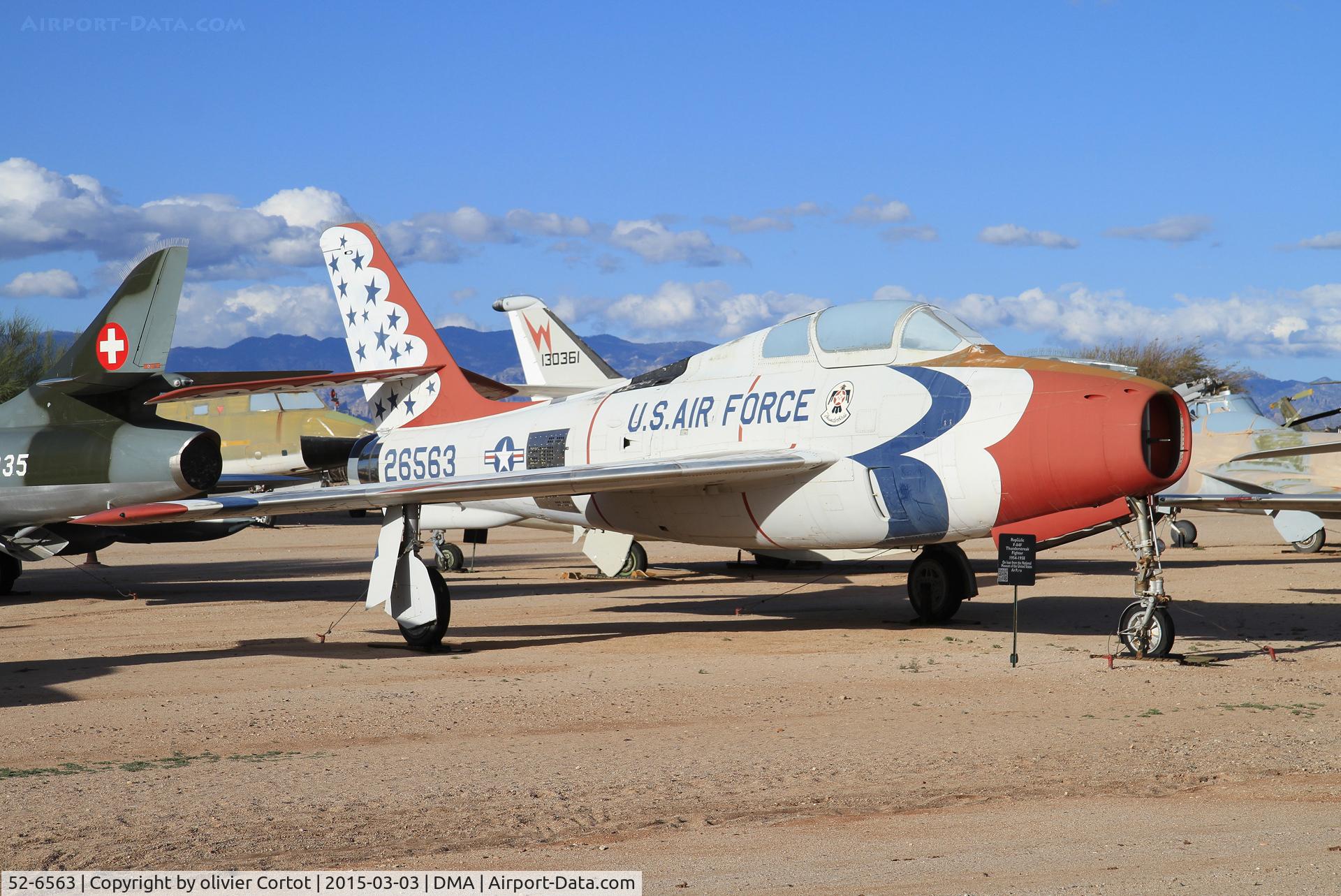 52-6563, Republic F-84F Thunderstreak C/N Not found 52-6563, under the sun of arizona