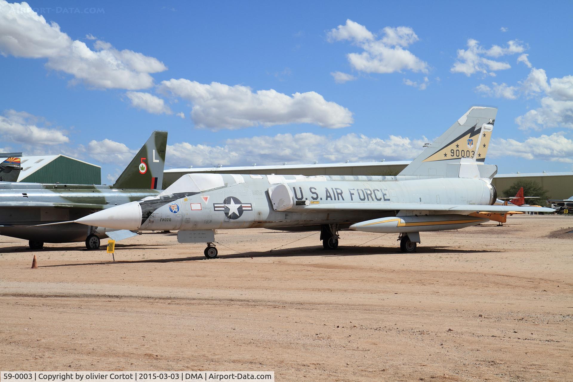 59-0003, 1959 Convair F-106A Delta Dart C/N 8-14-132, Pima museum