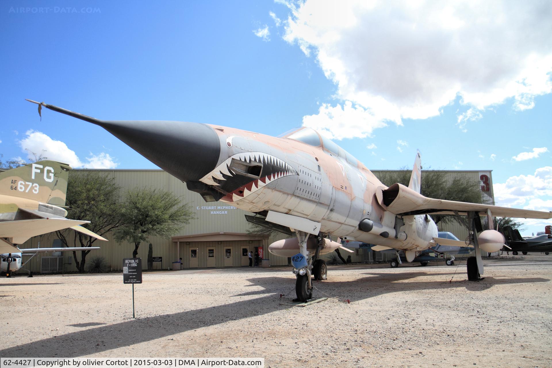 62-4427, Republic F-105G Thunderchief C/N F16, the famous sharkmouth