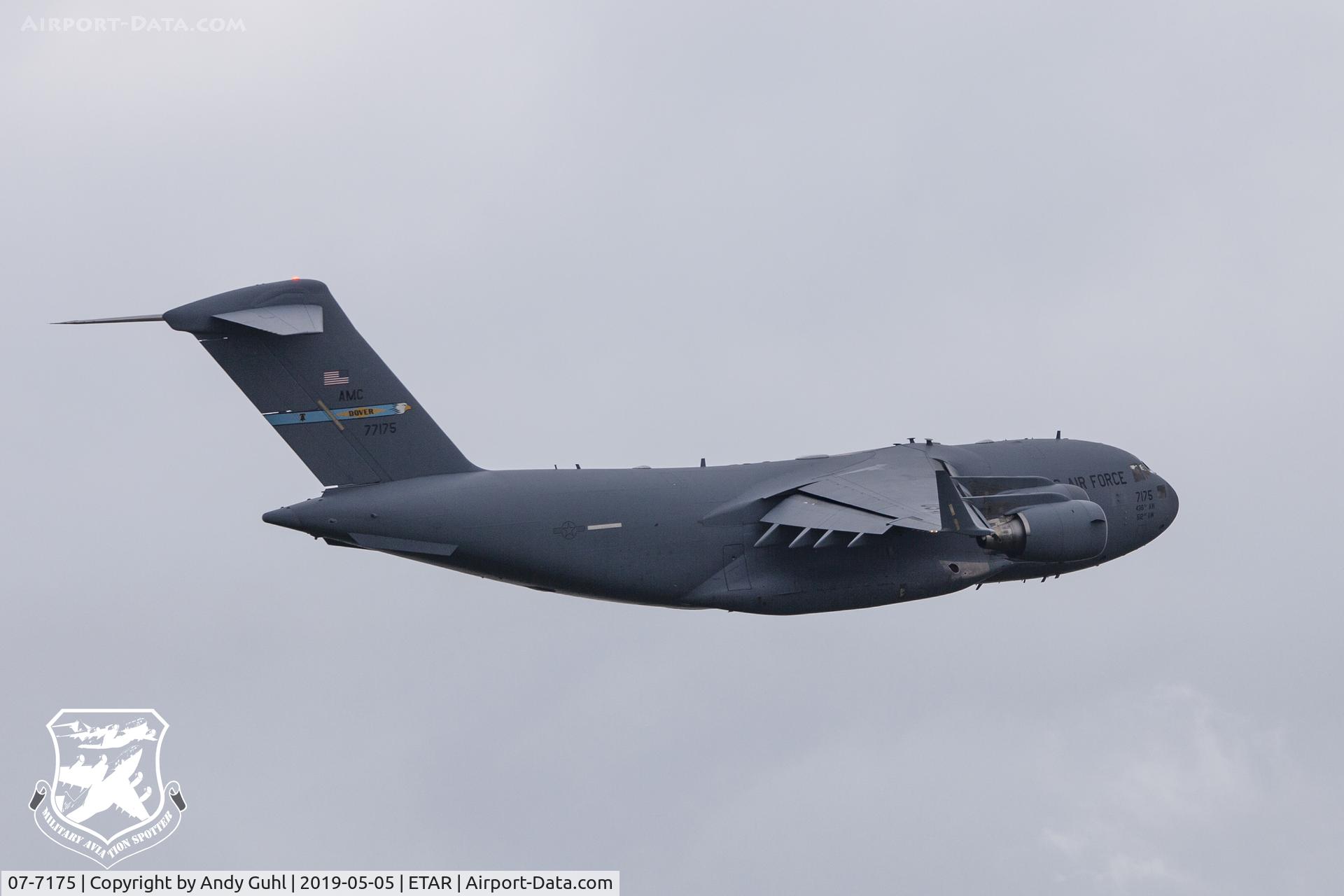 07-7175, 2007 Boeing C-17A Globemaster III C/N 50193/F192/P175, On Top
