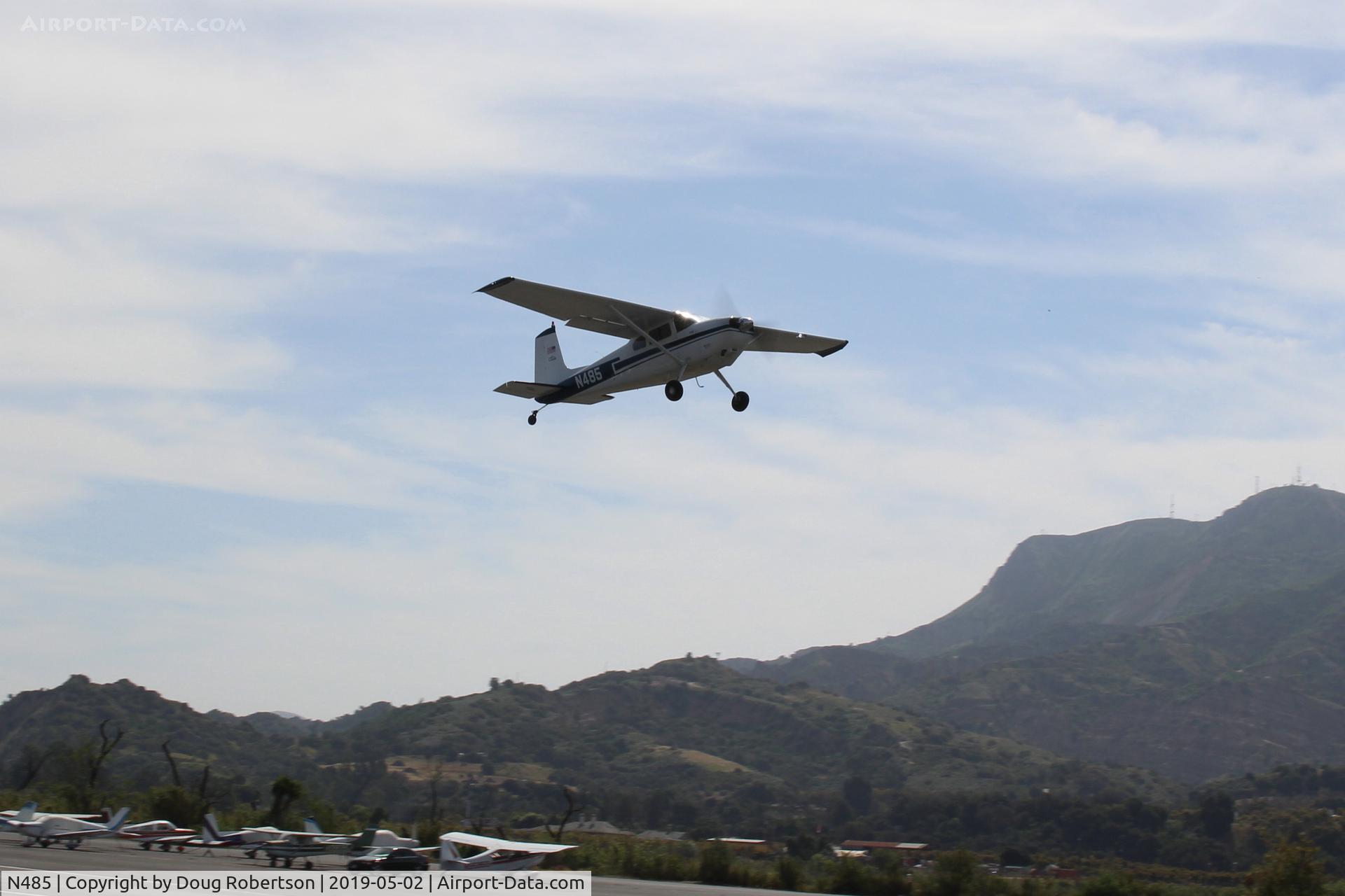 N485, 1959 Cessna 180B C/N 50595, 1959 Cessna 180B, Continental O-470 230 Hp, another takeoff climb Rwy 22