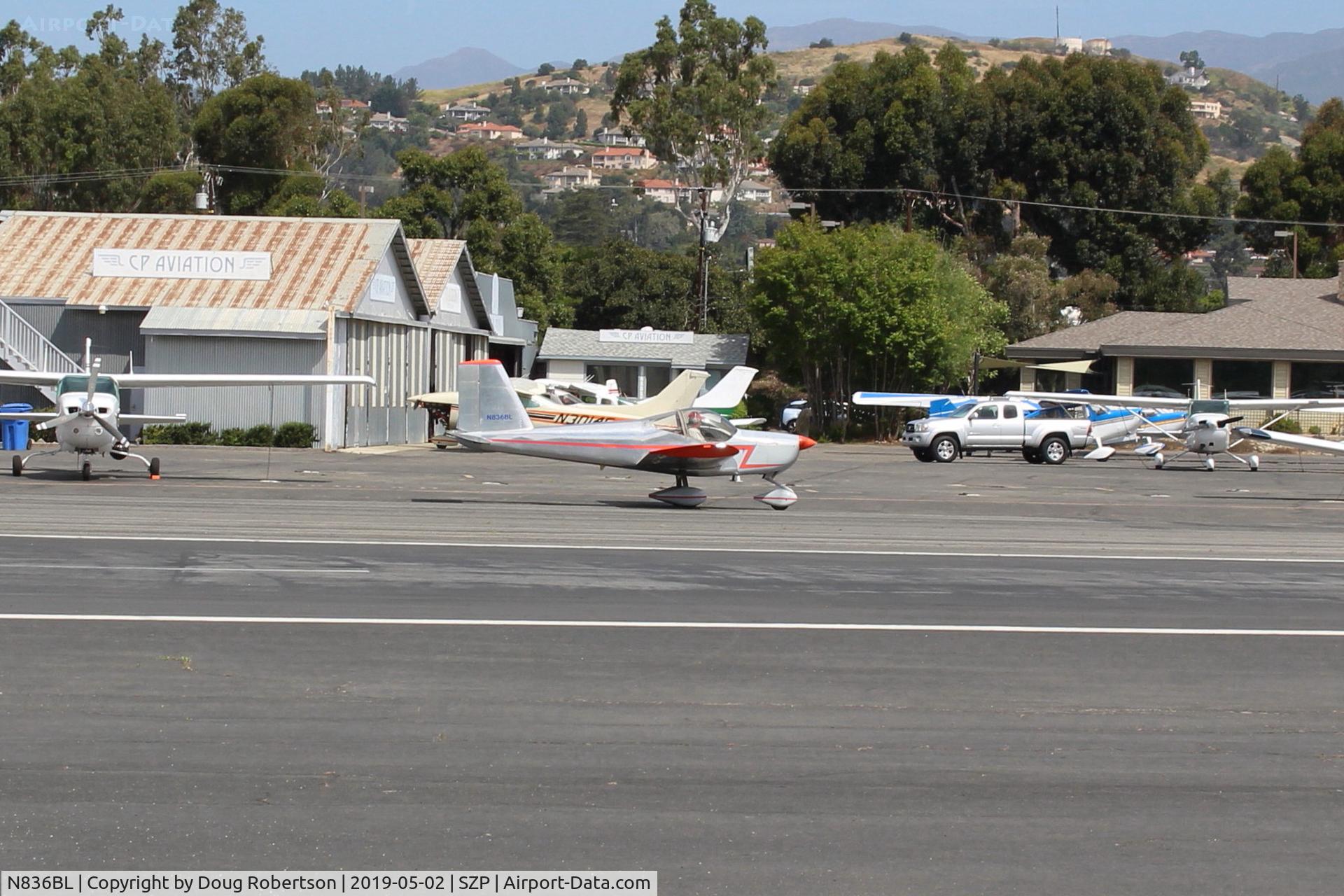 N836BL, 2016 Vans RV-12 C/N 120836, 2016 Lang VAN'S RV-12A 'SUNNY' E-LSA, Rotax 912ULS 100 Hp, taxi to Rwy 22