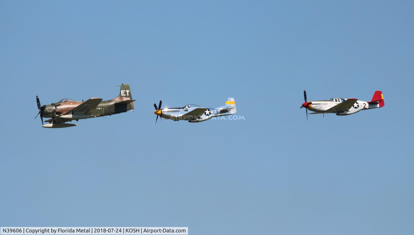 N39606, 1955 Douglas AD-6 Skyraider C/N 10838, Heritage flight