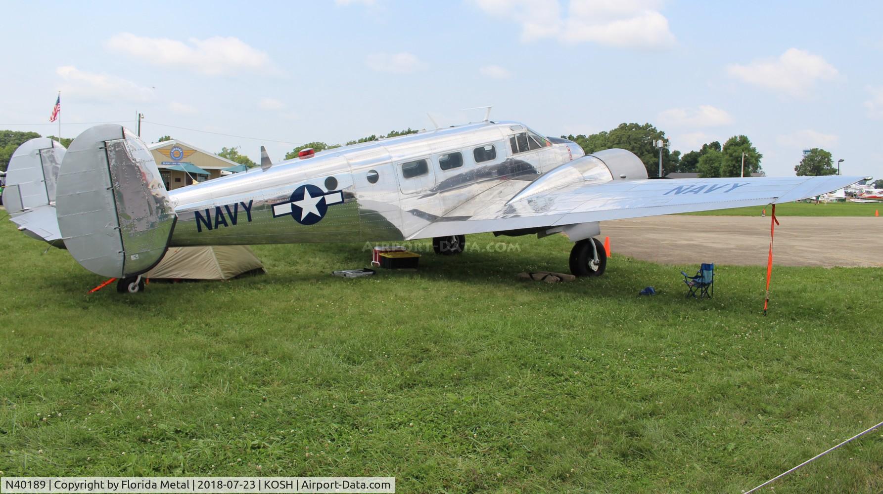 N40189, 1943 Beech RC-45J Expeditor C/N 5523, RC-45J