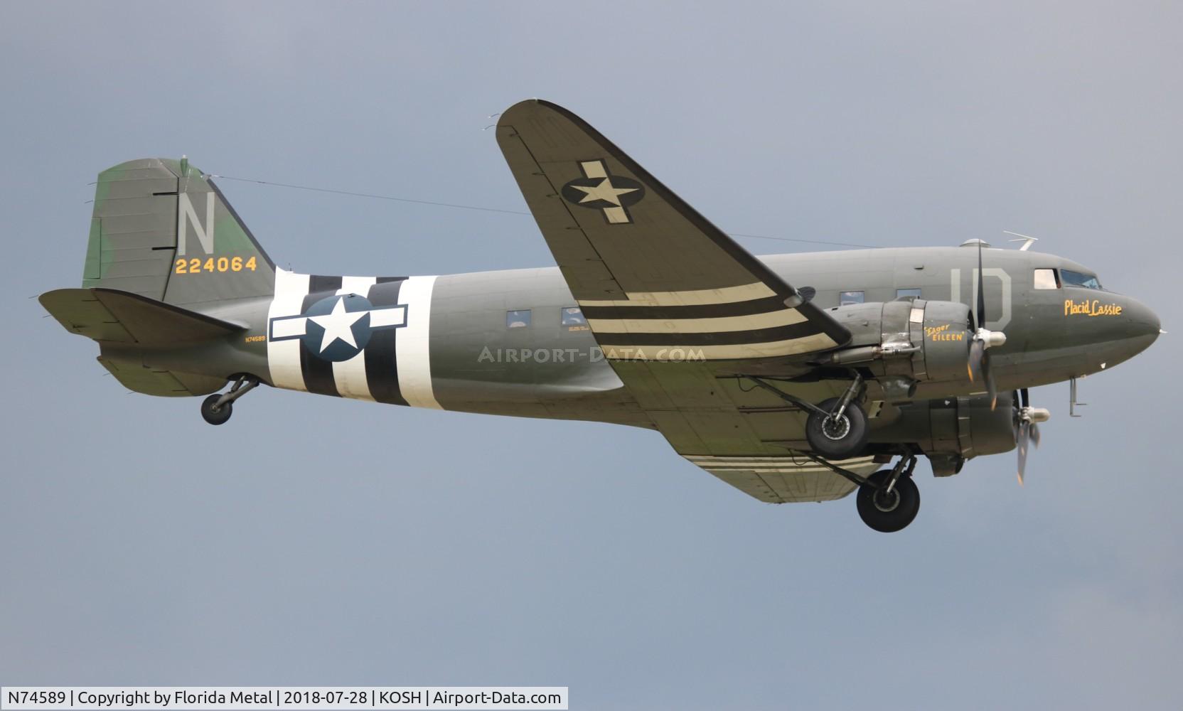 N74589, 1943 Douglas DC3C-S1C3G (C-47A) C/N 9926, Placid Lassie