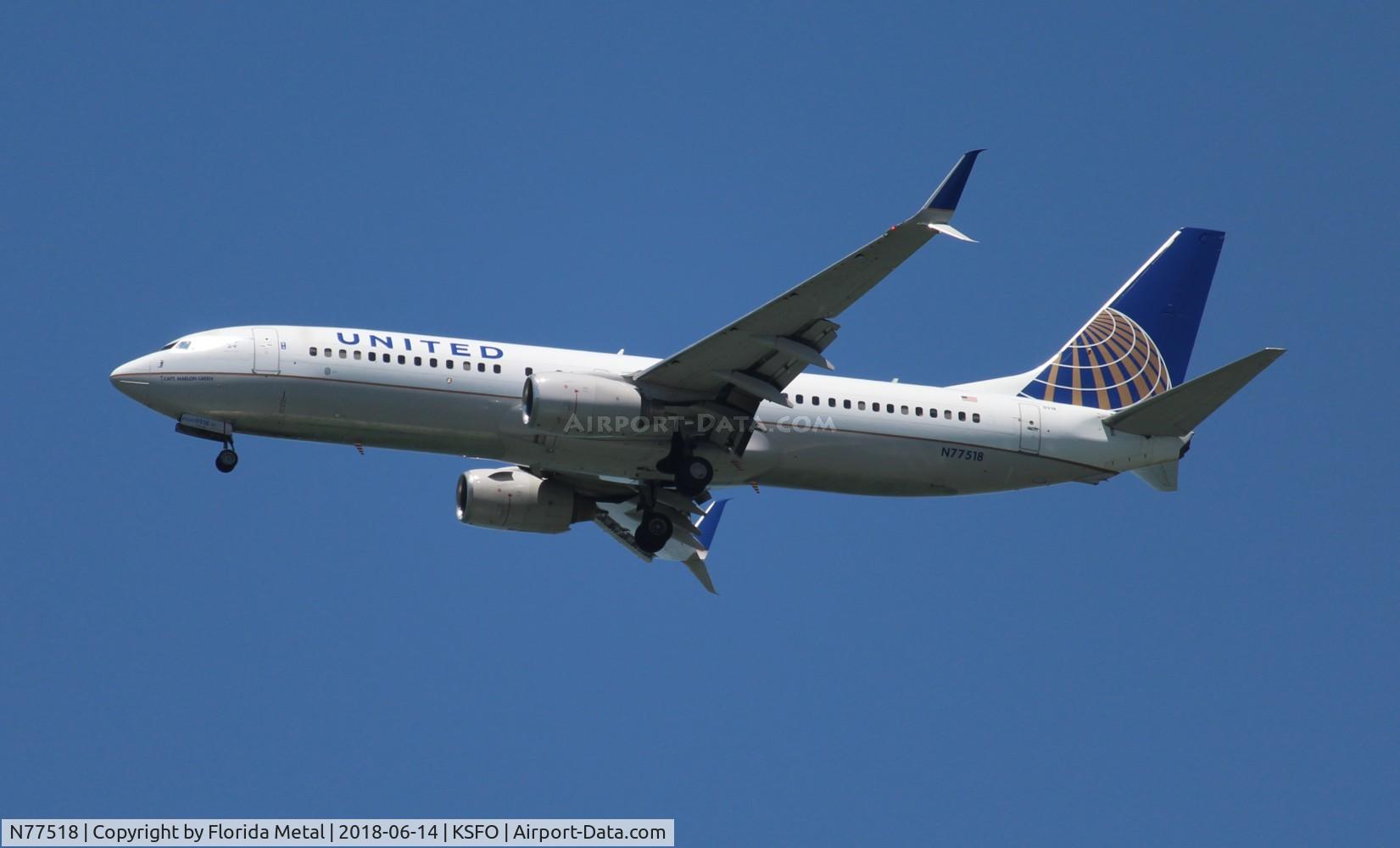 N77518, 2008 Boeing 737-824 C/N 31605, United
