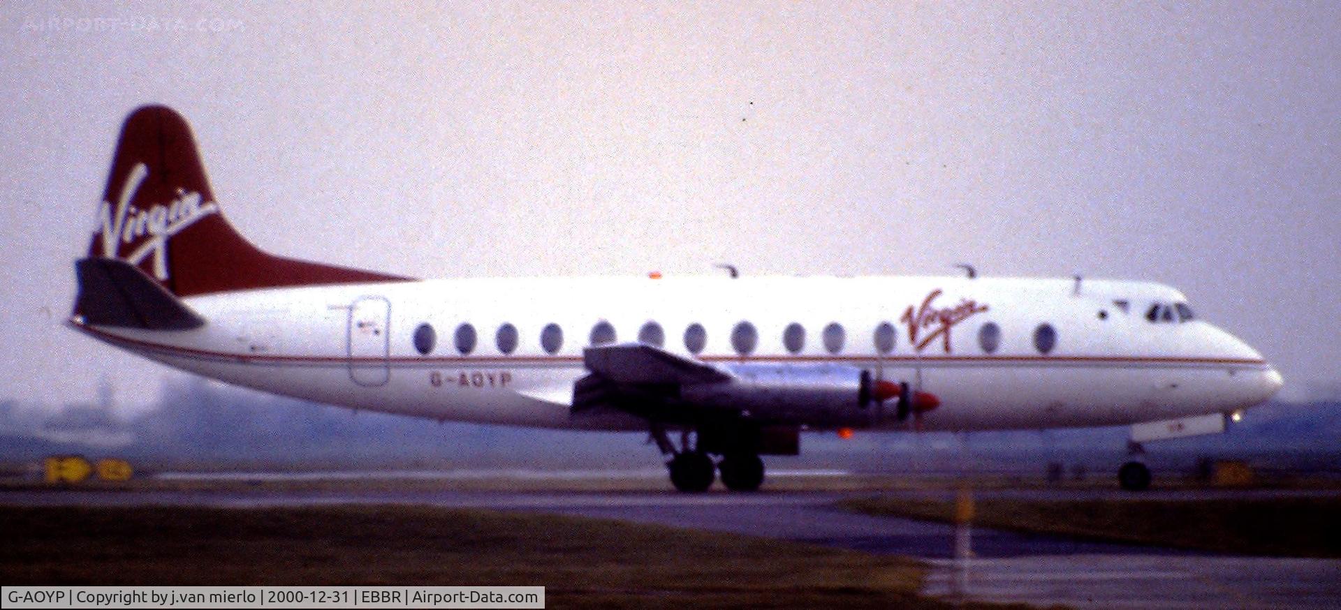G-AOYP, 1958 Vickers Viscount 806 C/N 265, Brussels, Belgium holding t/o rwy 02