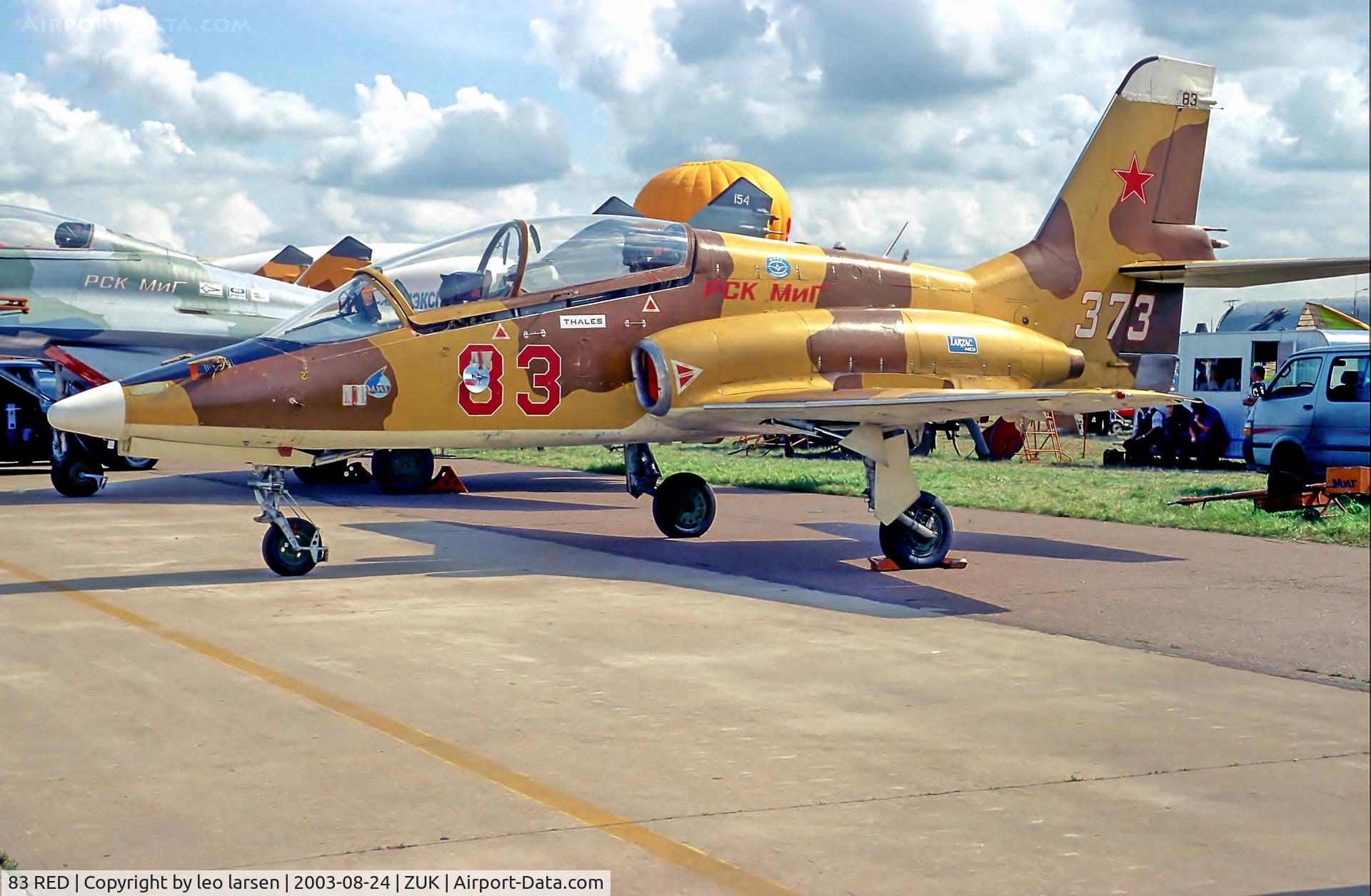 83 RED, 1996 Mikoyan-Gurevich MiG-AT C/N Not found 83, Zhukovsky Air Show 24.8.2003