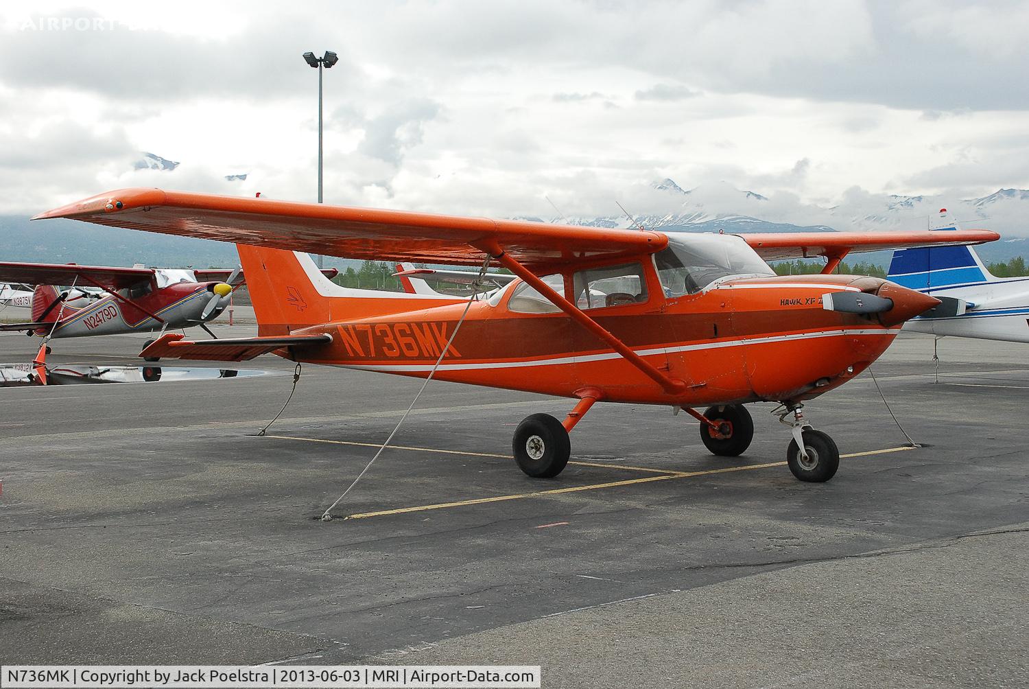 N736MK, 1977 Cessna R172K Hawk XP C/N R1722633, At Merrill Field airport AK