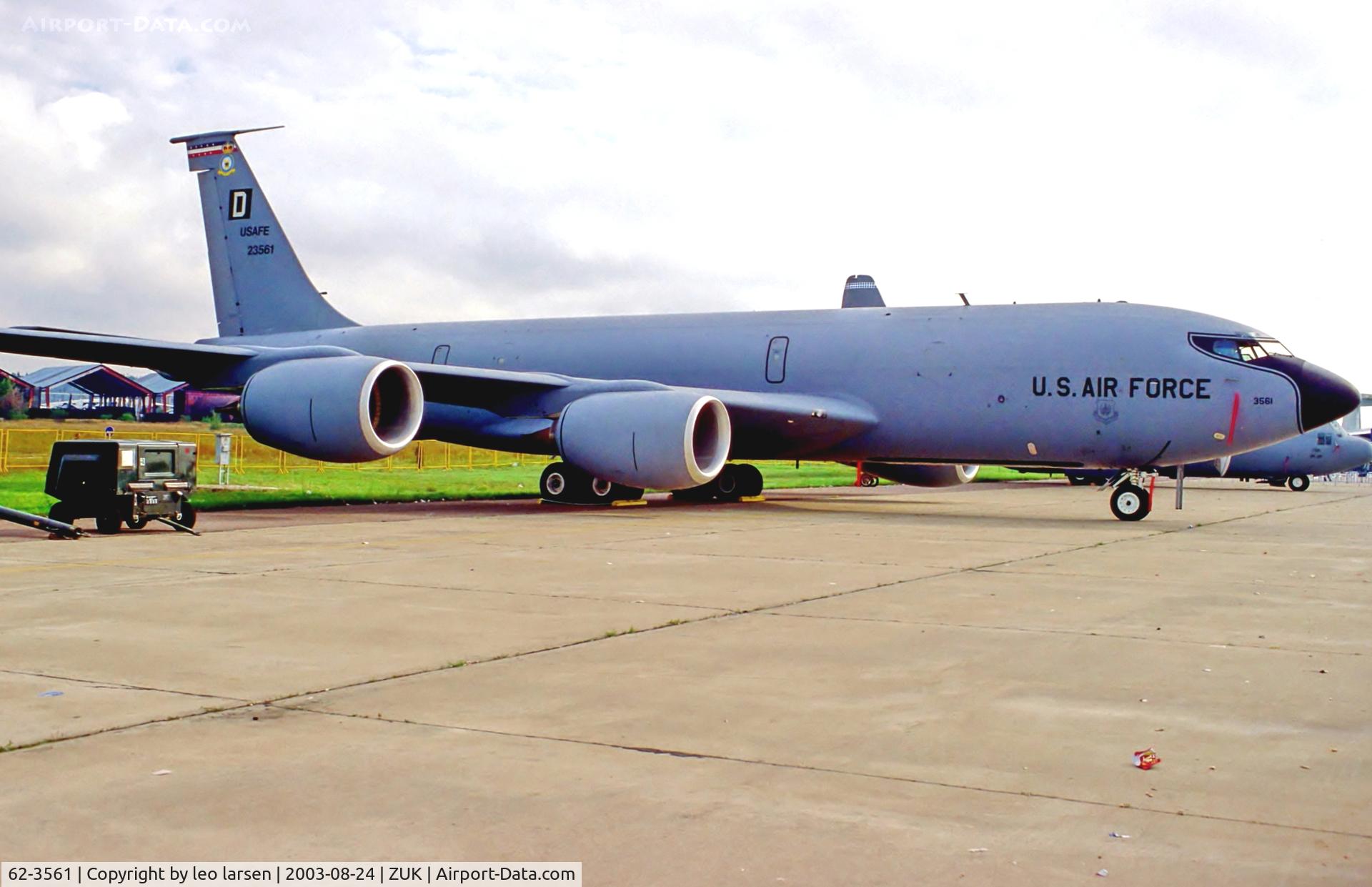 62-3561, 1963 Boeing KC-135E-BN Stratotanker C/N 18544, Zhukovsky 24.8.2003.Modify to KC-135R