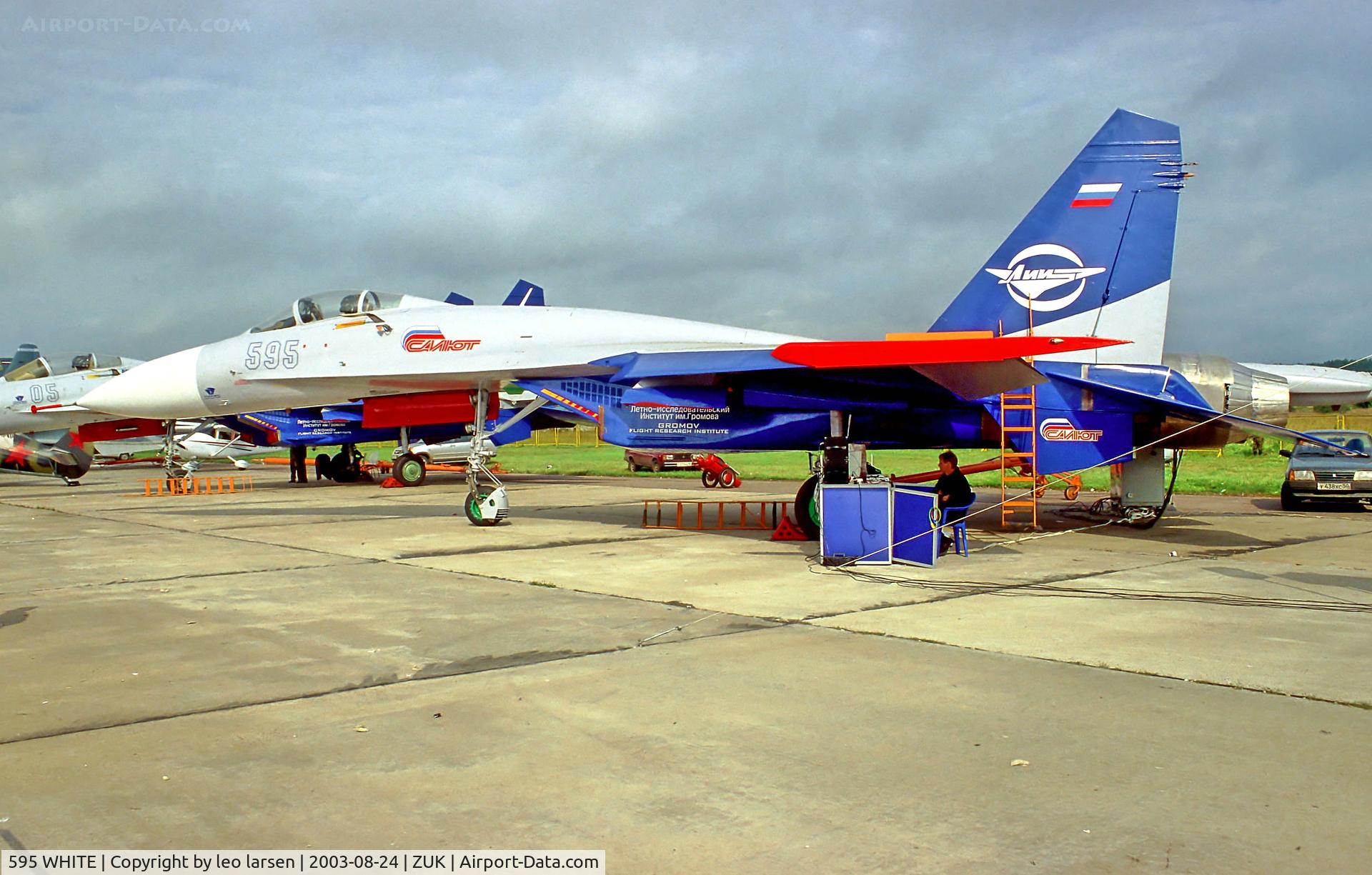 595 WHITE, Sukhoi Su-27P C/N 36911037511, Zhukovsky Air Show 24.8.2003
