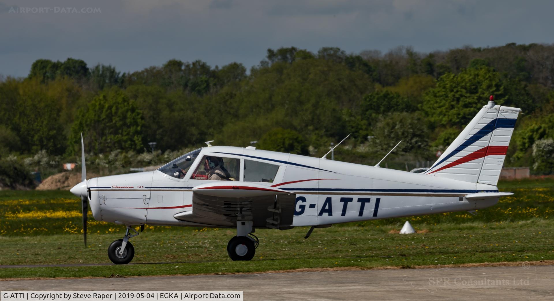 G-ATTI, 1966 Piper PA-28-140 Cherokee C/N 28-21951, Getting ready to depart Shoreham Airport